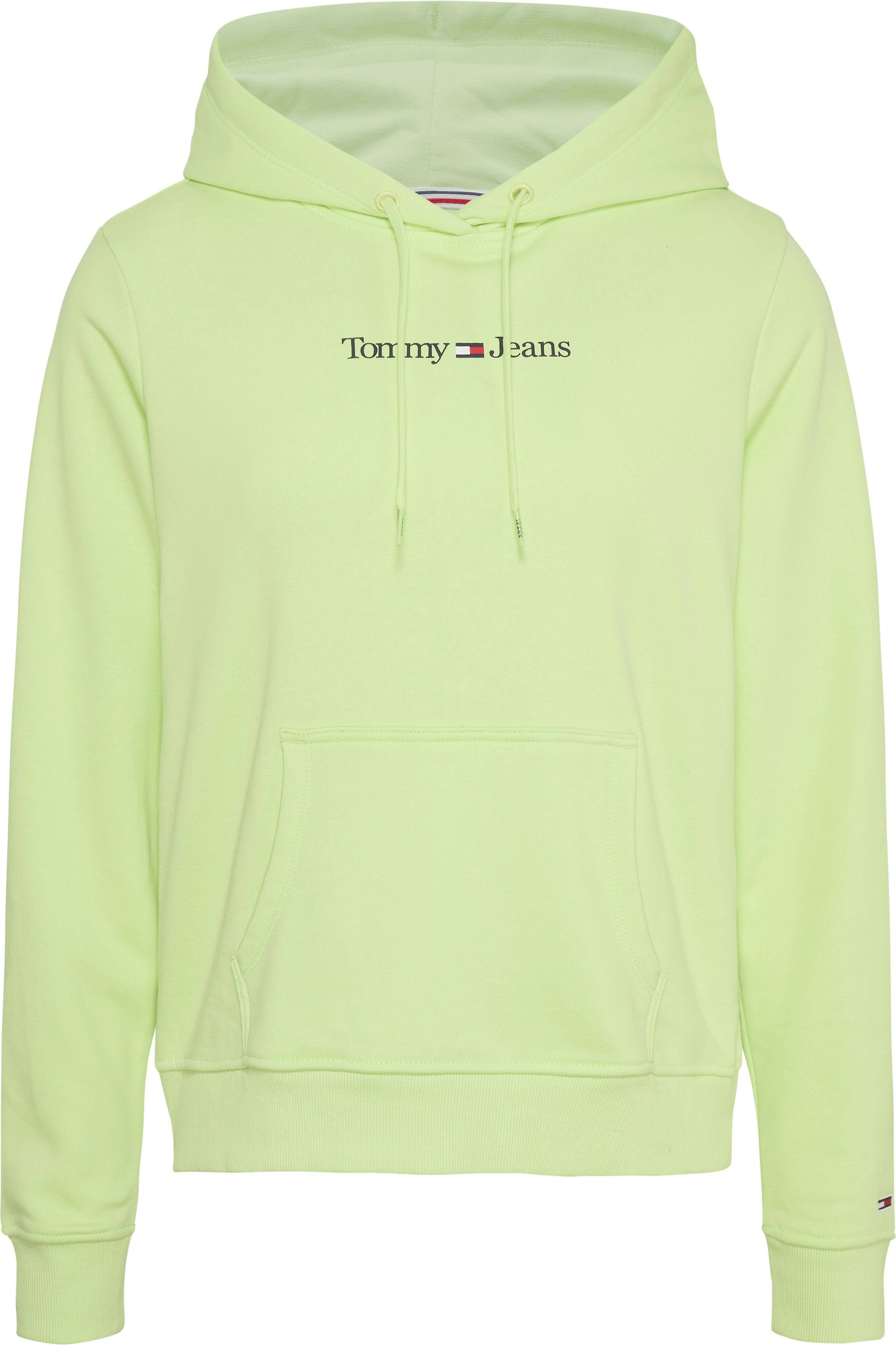 Tommy Jeans Kapuzensweatshirt TJW mit LINEAR Tommy Light-Citrus HOODIE Logoschriftzug REG Jeans SERIF