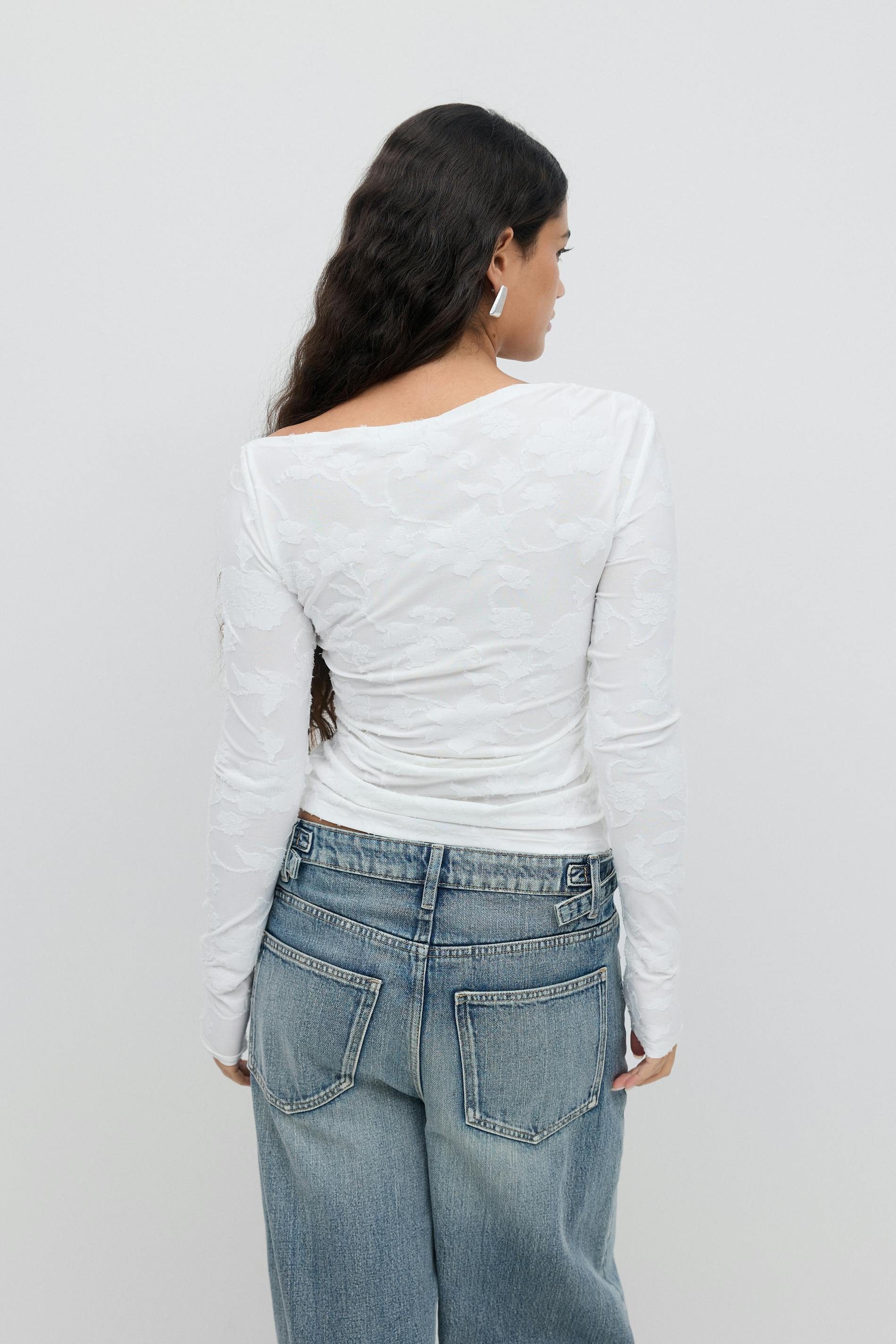 Gina Tricot Langarmshirt Asymmetric top