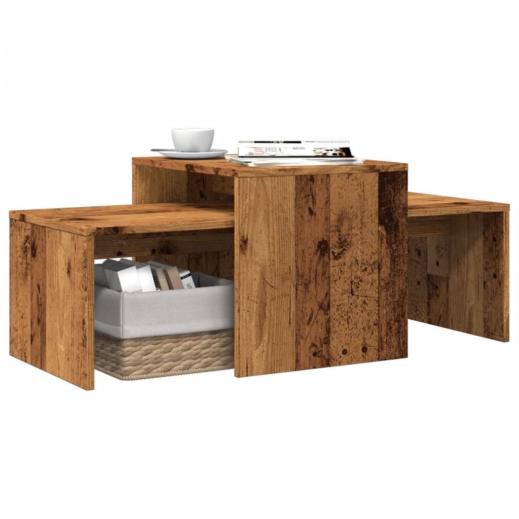 vidaXL Couchtisch NA Couchtisch Altholz-Optik 100x48x40 cm Spanplatte
