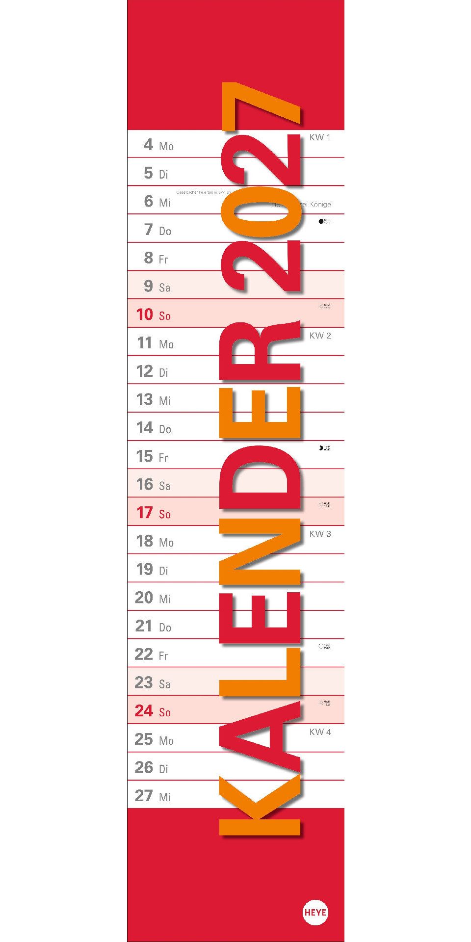 Athesia Kalenderverlag Wandkalender Langplaner XL 2027