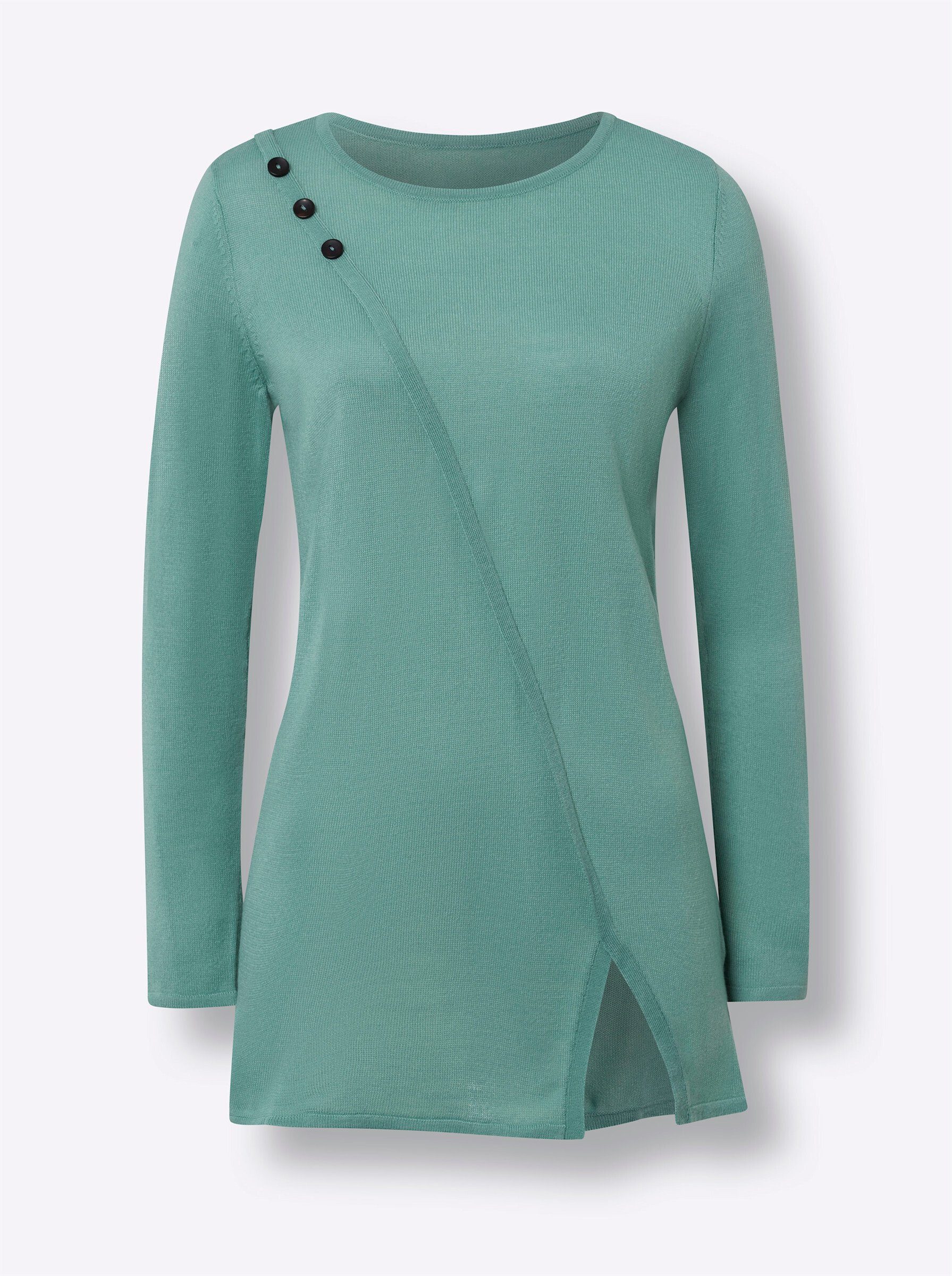 Sieh an! Strickpullover Longpullover Langarm Jersey