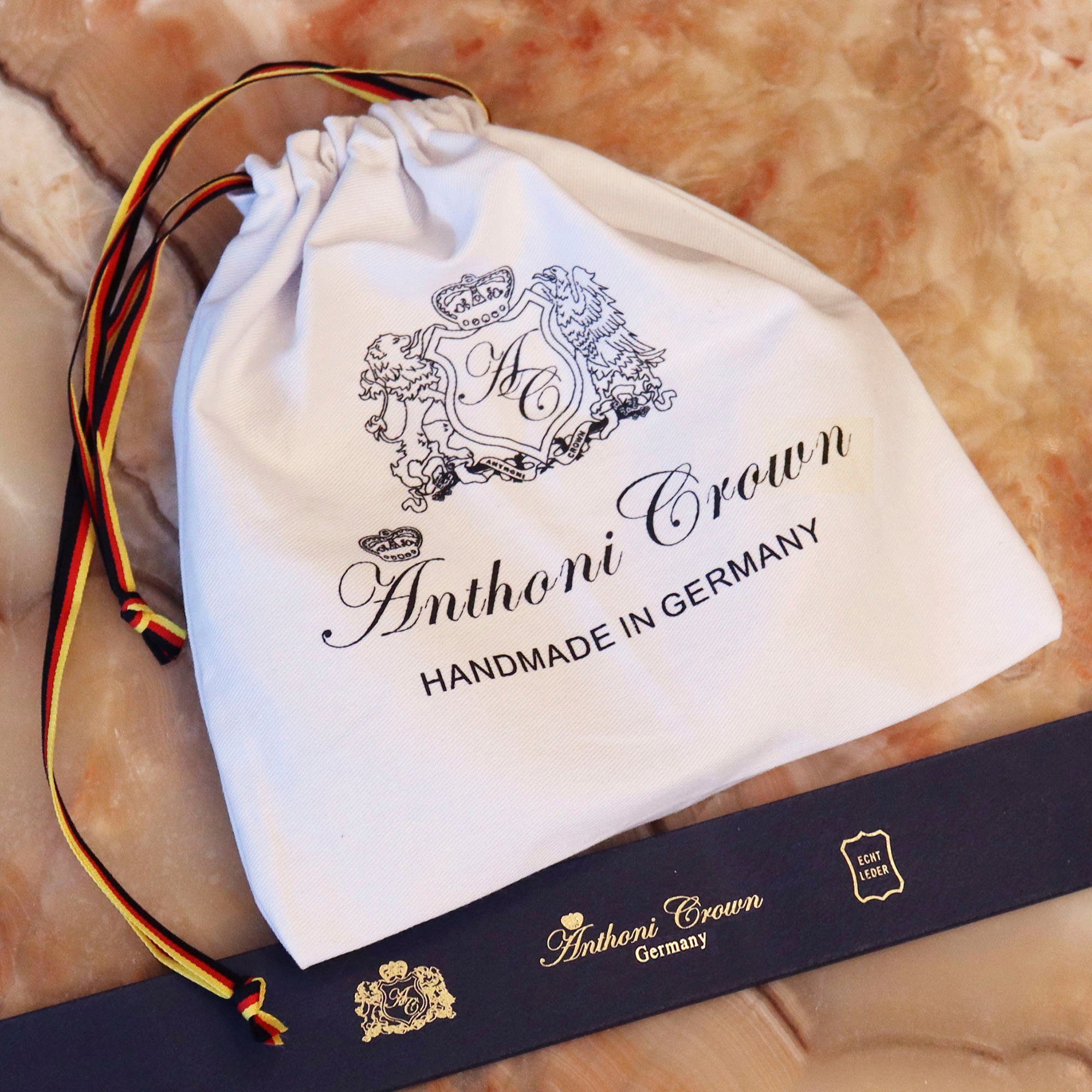 Anthoni Crown satiniert Wendegürtel, Schließe silberfarben Ledergürtel