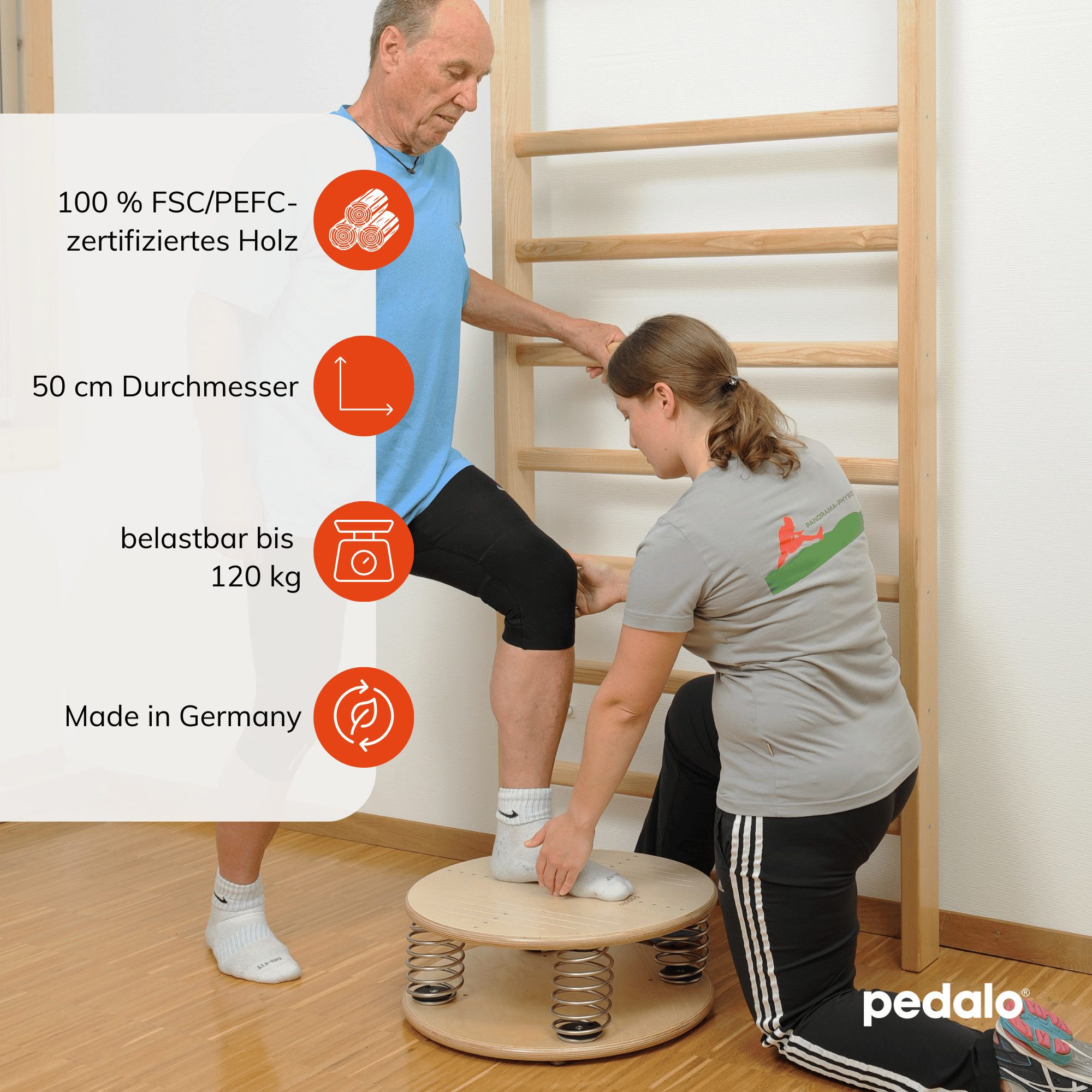 pedalo® Stabilisations-Therapiegerät Vestimed® Federbrett I propriozeptives Training I Balance, 3-dimensional federnde Standfläche