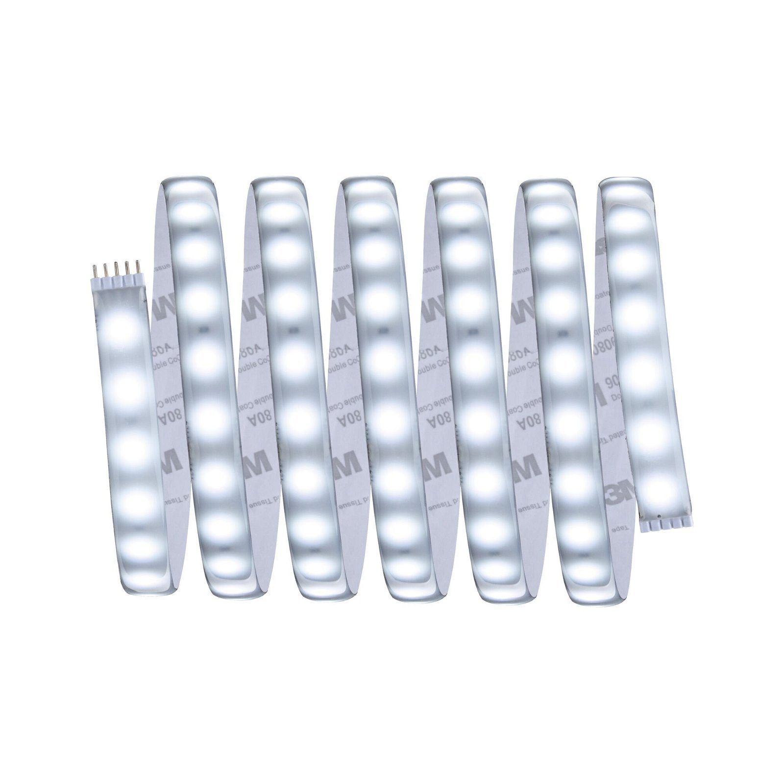 Paulmann LED-Streifen MaxLED 500 Stripe 2,5m Daylight Cover 6500K 15W 24V Silber Kunststoff, 1-flammig, IP44