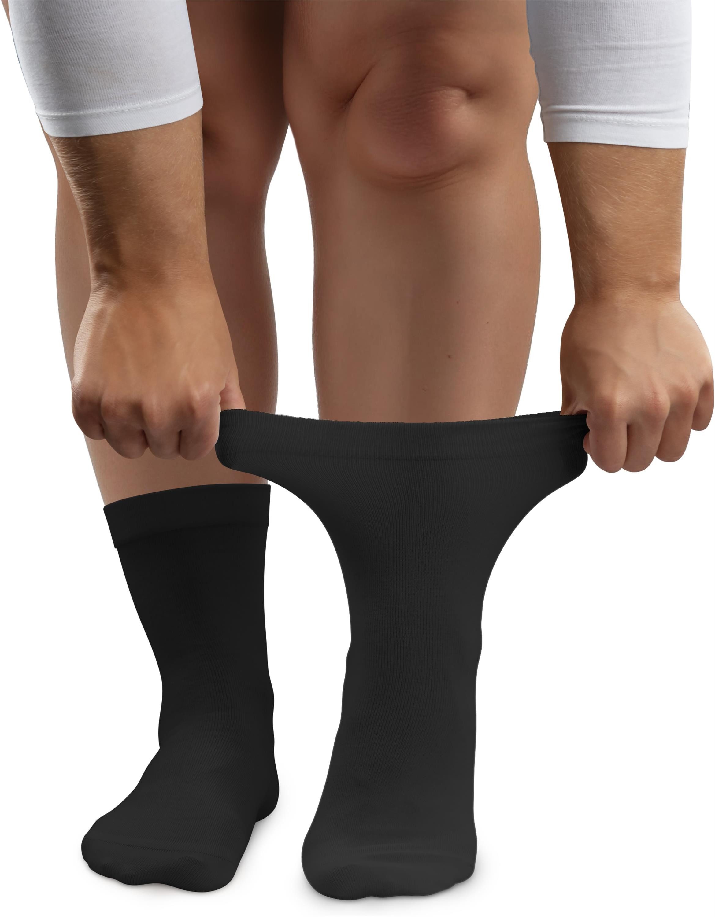 normani Diabetikersocken 6 Paar Gesundheitssocken mit Komfortbund (6 Paar) ohne einschneidendes Bündchen – Bild 4 von 4