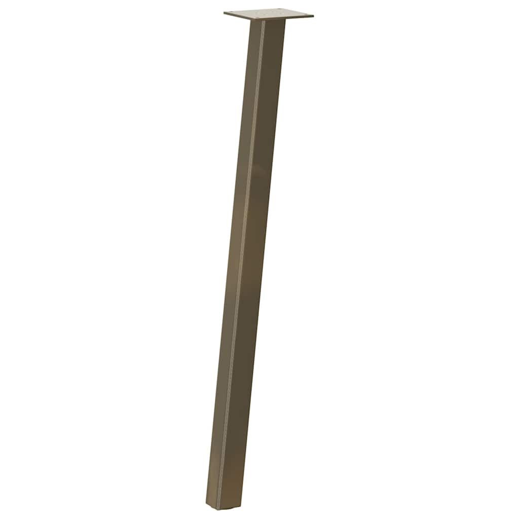 vidaXL Tischbein Konsolentischbeine 4 Stk. Naturstahl 72 cm Stahl