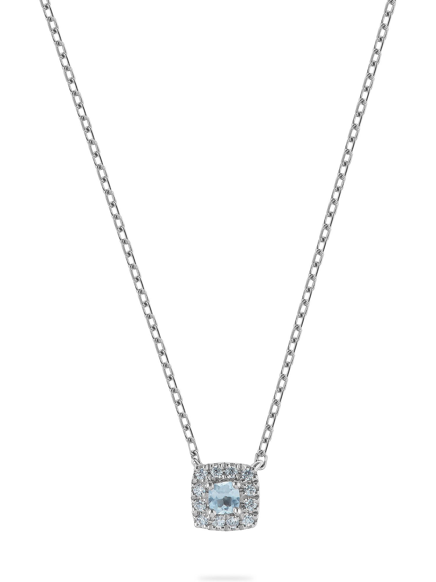 Collier CHRIST Damen-Kette 585er Weißgold 1 Topas