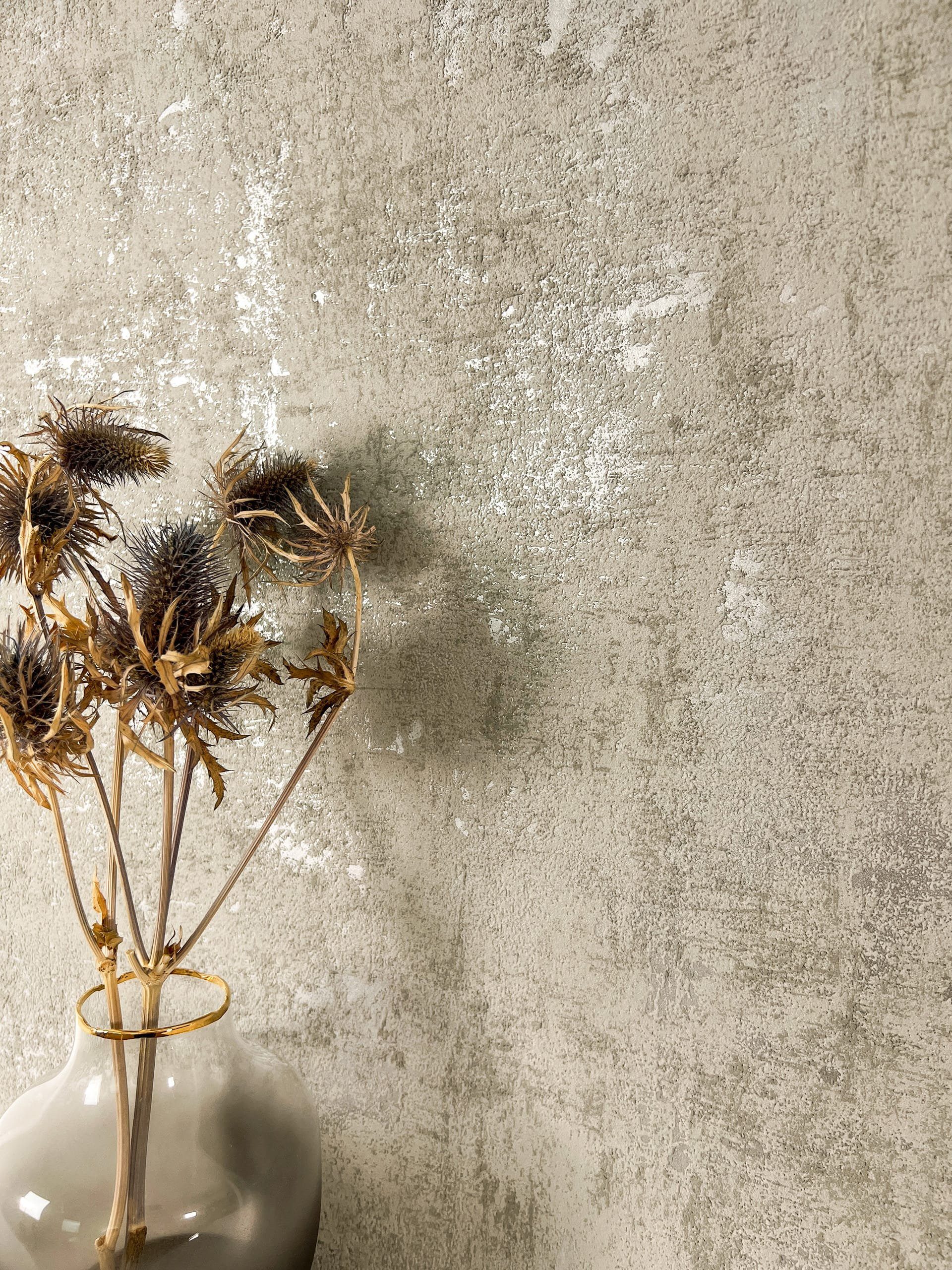 Newroom Vliestapete, Taupe Tapete Modern Beton günstig online kaufen