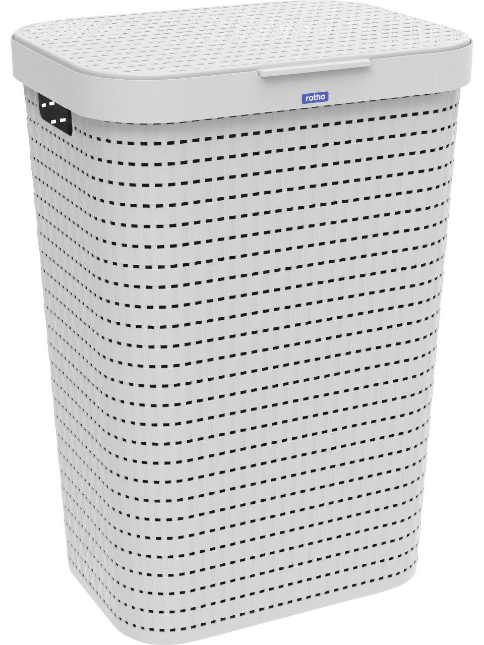 ROTHO Wäschekorb Rotho Wäschesammler Country, 55 l mistletoe weiß günstig online kaufen