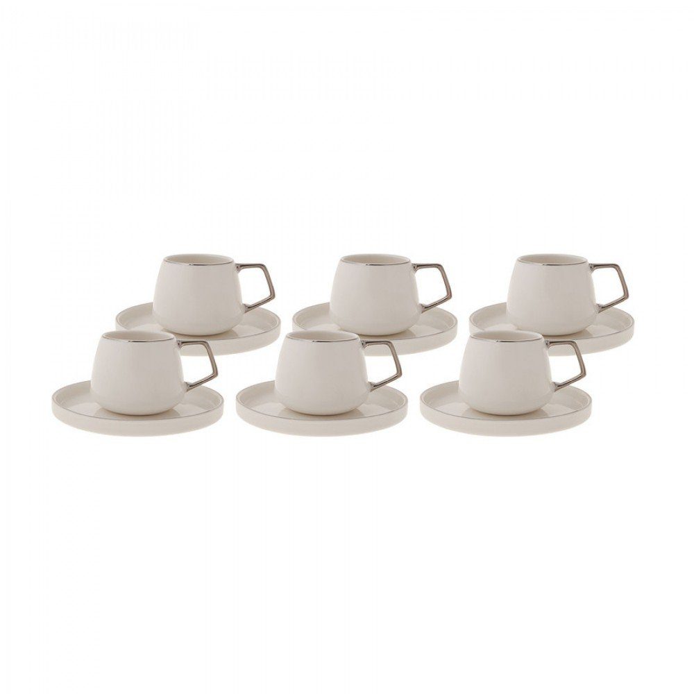 Karaca Kaffeeservice Karaca Saturn Kaffeeservice Türkische Kaffeetassen-Set 6er - Platin
