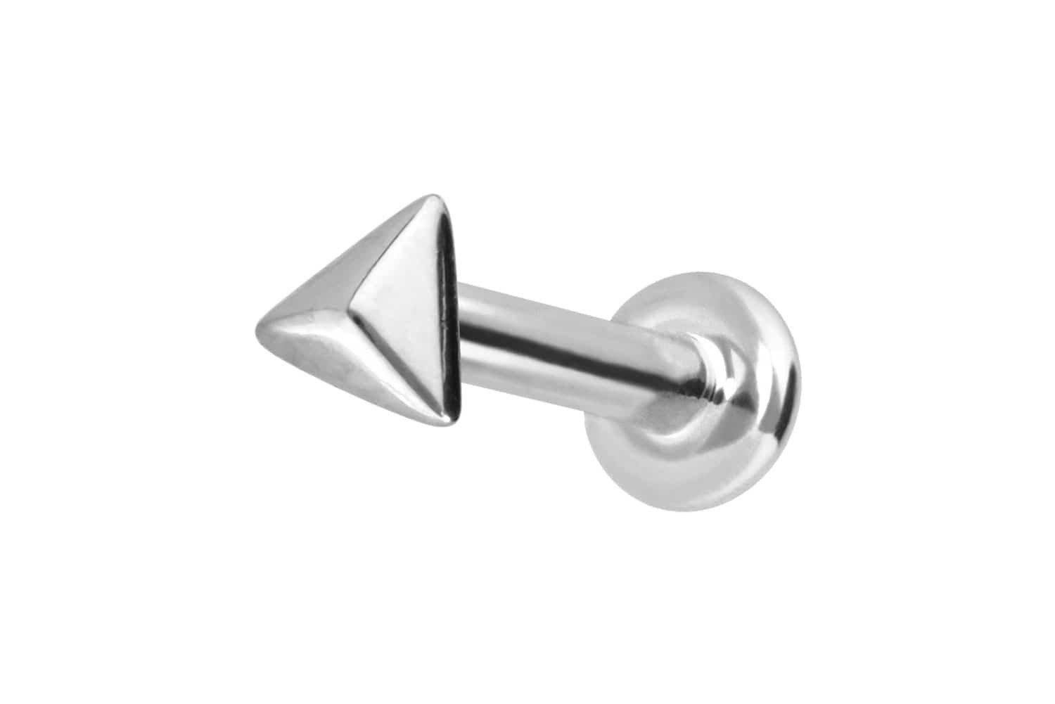 PIERCINGLINE Piercing-Set 14 Karat Gold Labret mit Innengewinde PYRAMIDE (Labrets, 1-tlg)