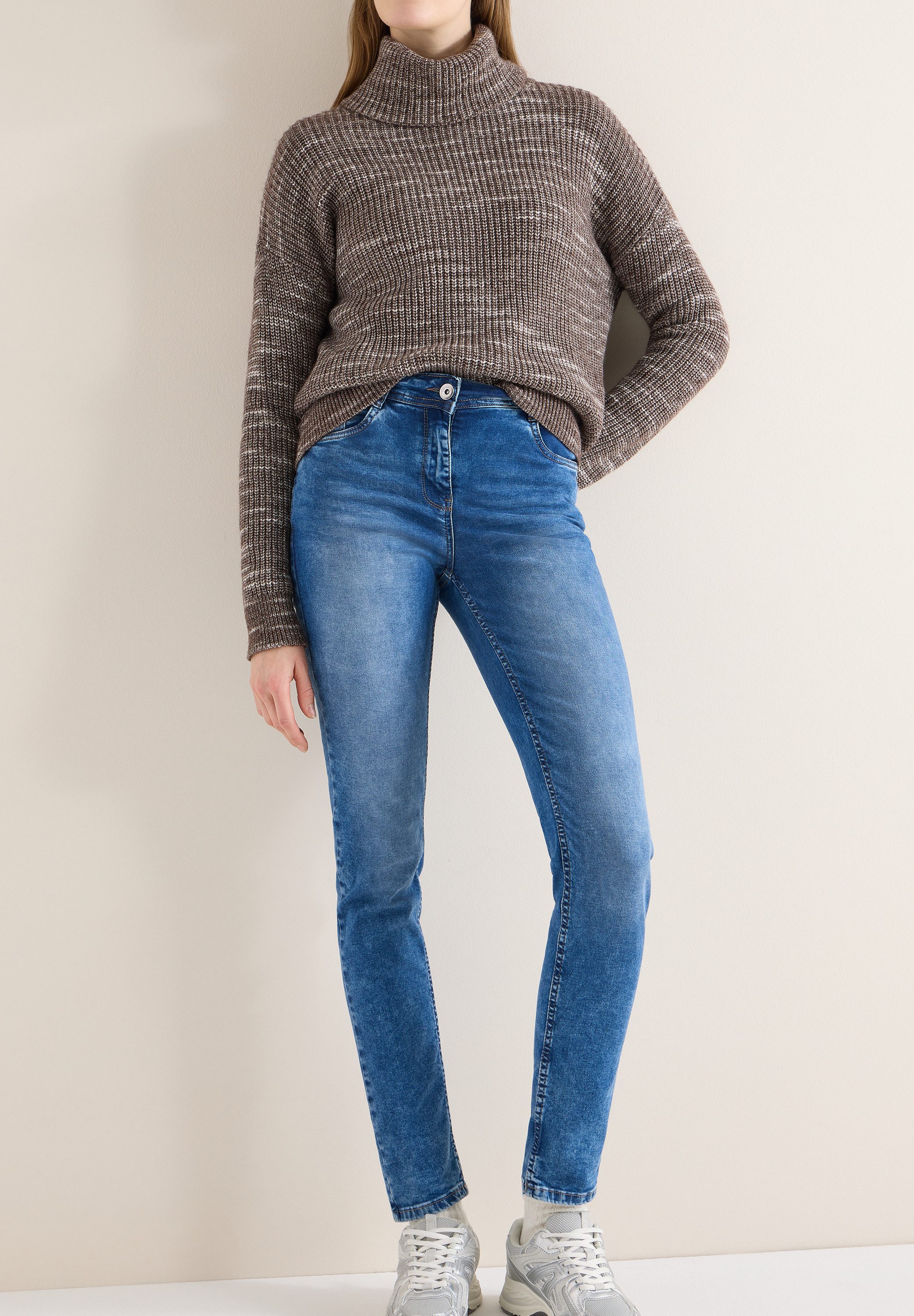 CECIL Slim-fit-Jeans High Waist