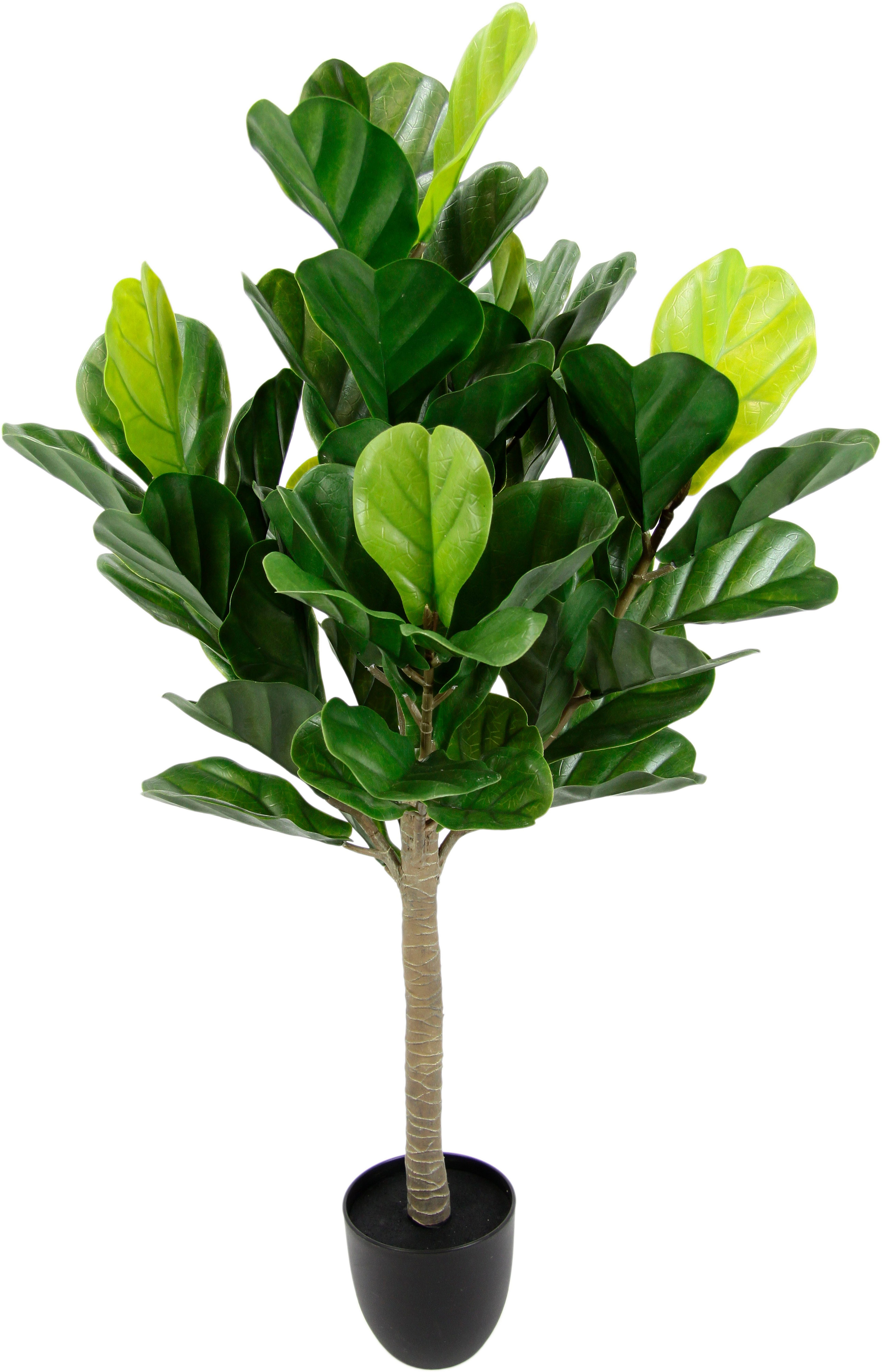 Kunstbaum Tabakbaum im Topf künstlich Geigenblatt Feigenbaum Feigenblattpflanze