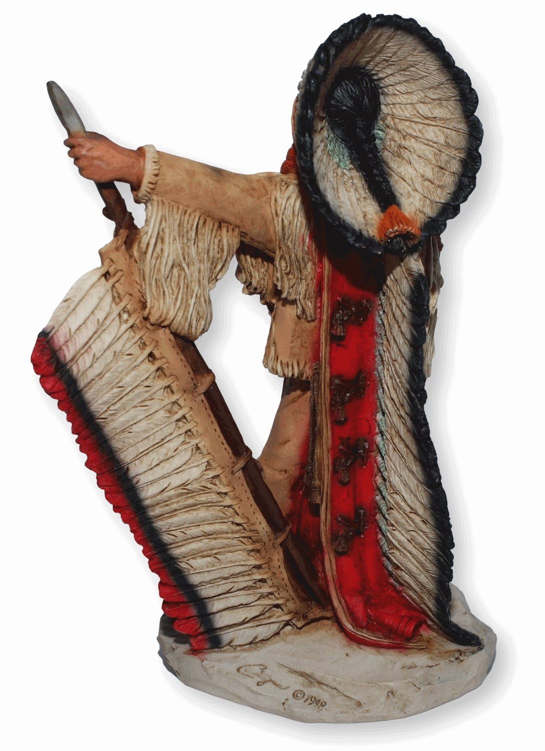 stehend Castagna H cm Native 18 Lanze Native Häuptling Figur Quanah Dekofigur mit Parker Castagna American