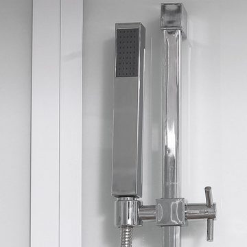 HOME DELUXE Dampfdusche DESIGN - XL, BxT: 180x130 cm, inkl. Wasserfall, LED-Farblichttherapie, Komplettdusche