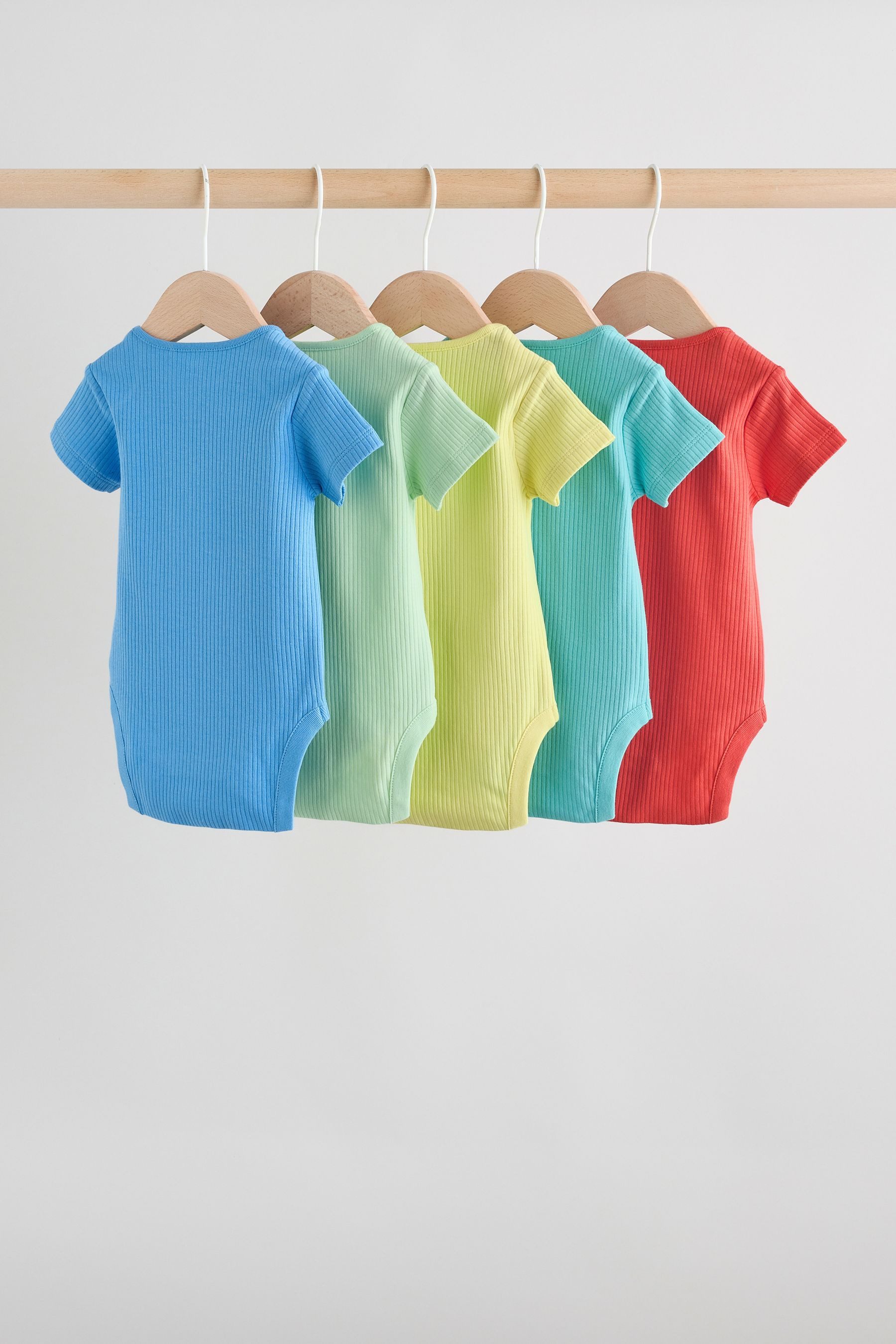 Next Kurzarmbody Kurzärmelige Baby Bodysuits im 5er-Pack (5-tlg)