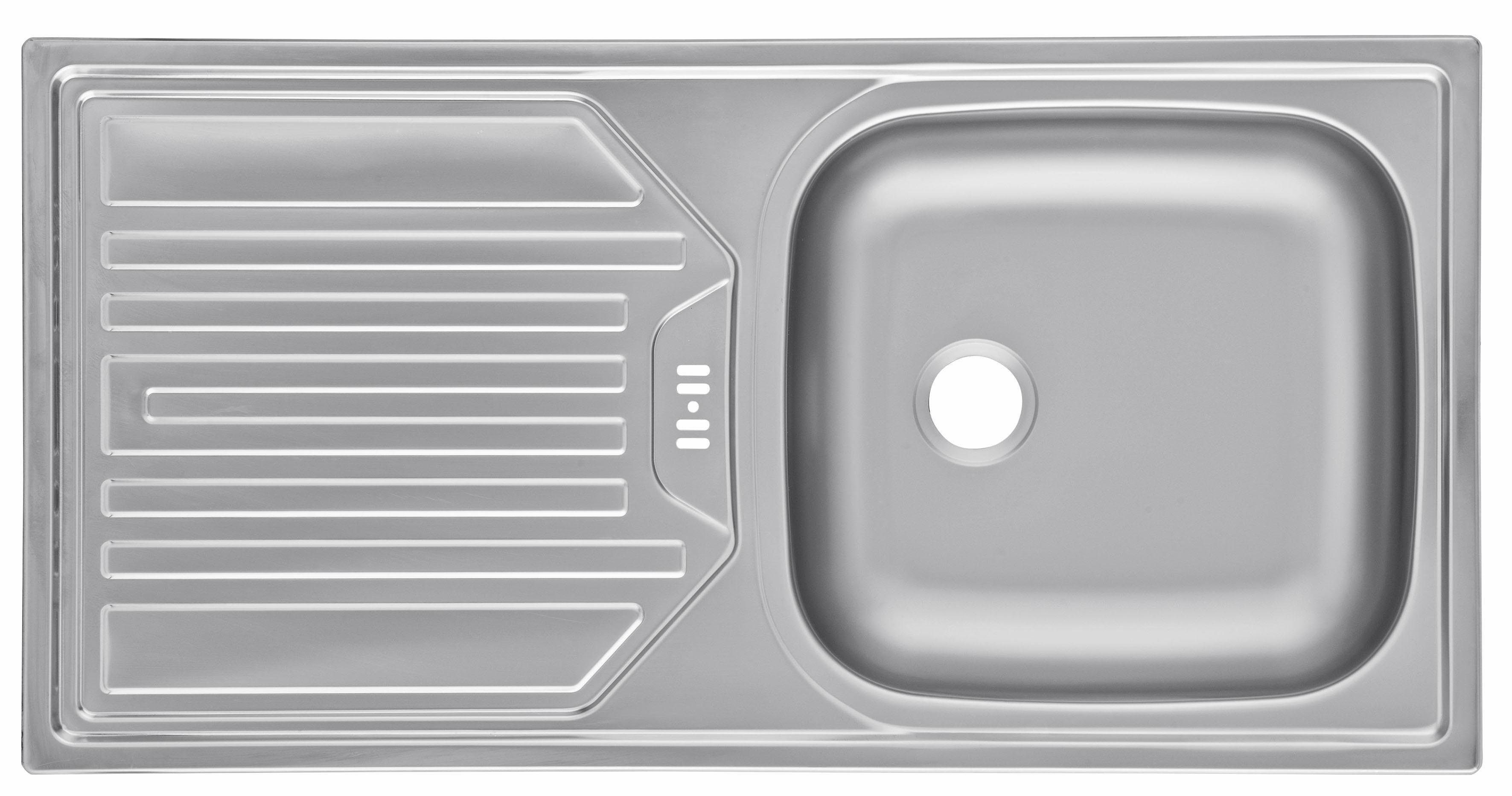 wiho Cashmere, und cm Front 100 breit Grau Spülenschrank Granit Cali Cashmere | Arbeitsbplatte: Korpus: Küchen