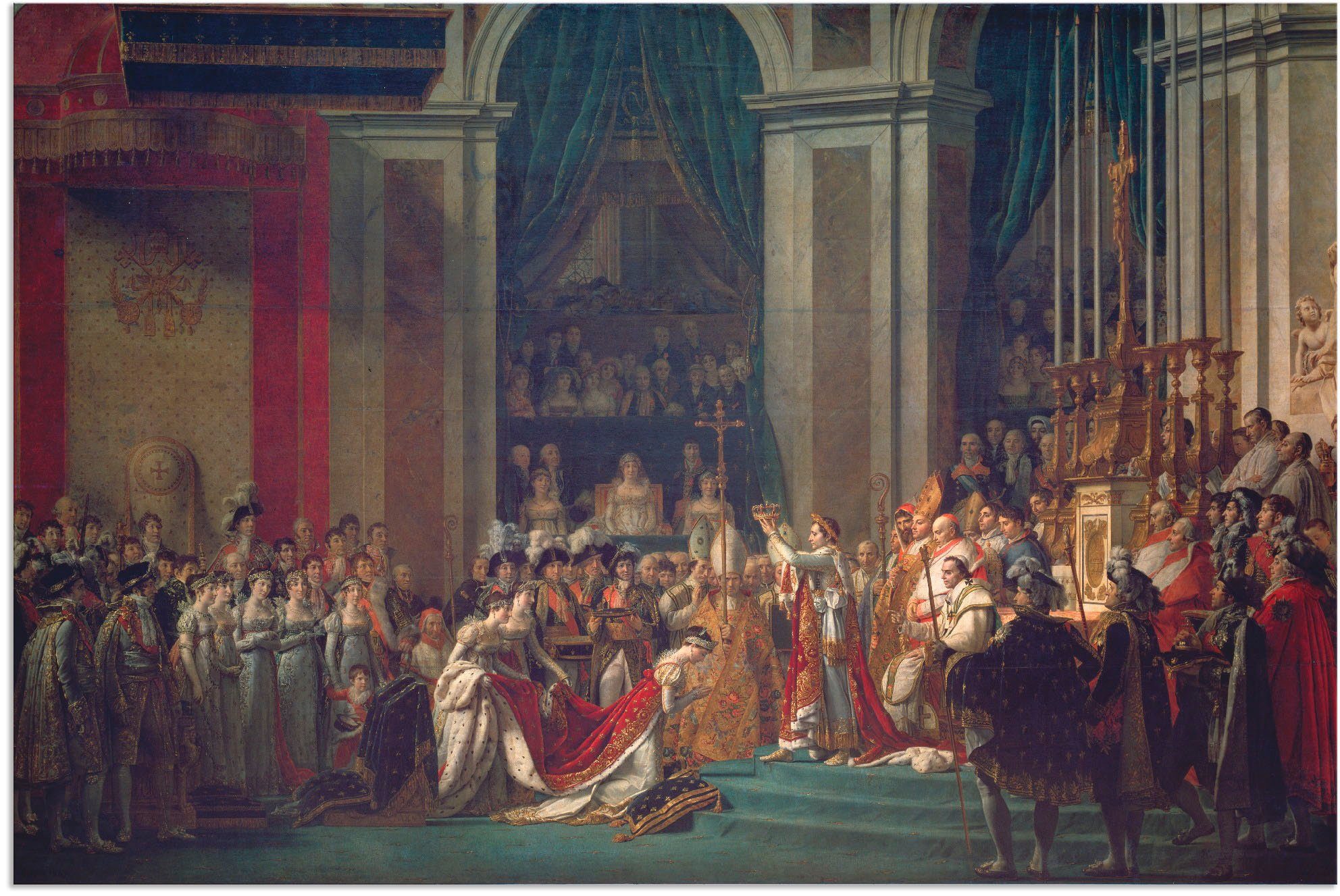 Poster oder Ereignisse Krönung Napoleons versch. als Alubild, und Wandaufkleber St), Artland historische I in (1 Leinwandbild, Wandbild Größen Josephines,