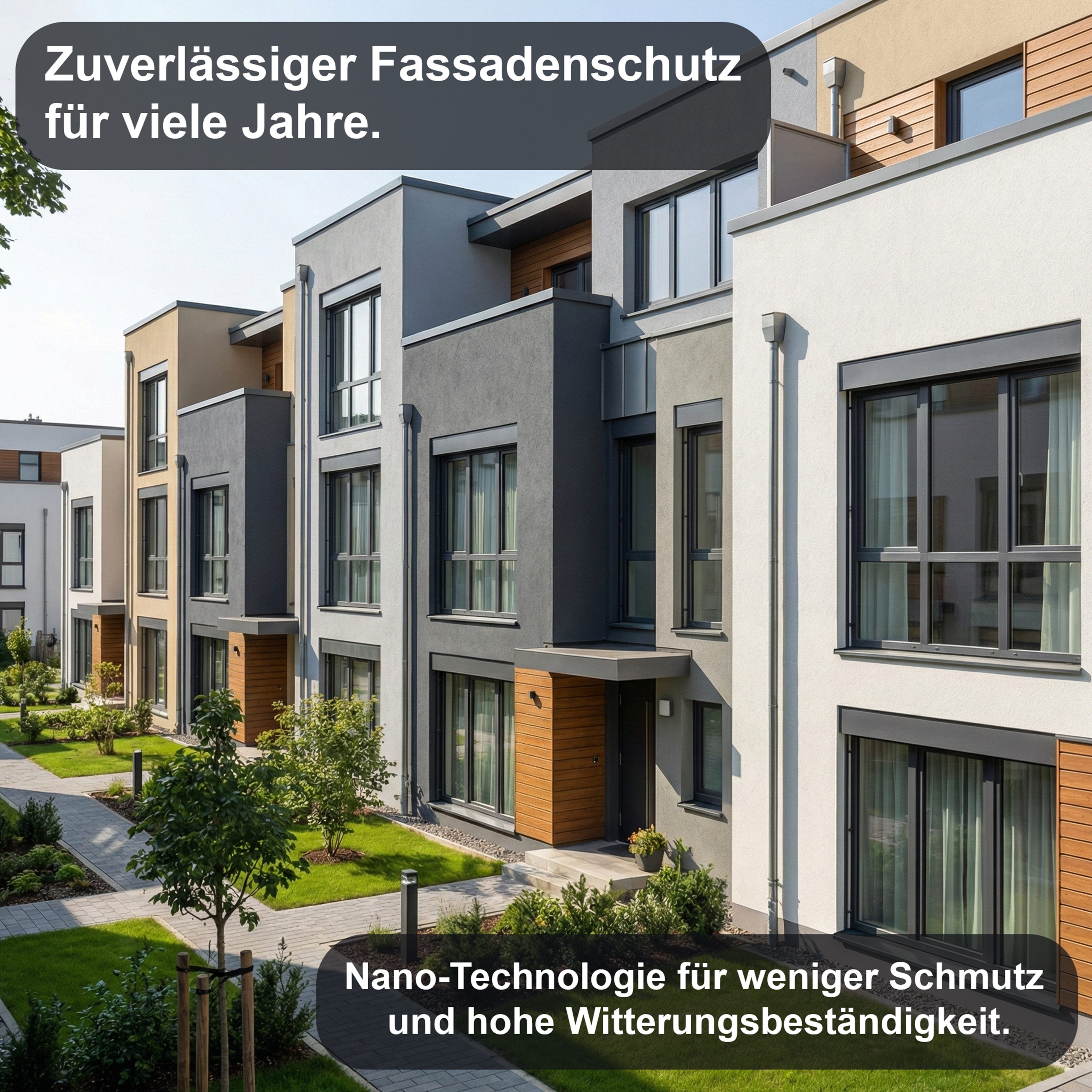 WO-WE Fassadenfarbe Nano Fassadenfarbe Außen Mauerfarbe Aussenfarbe W520, 0,75-20L, Hausfassaden – Bild 4 von 5