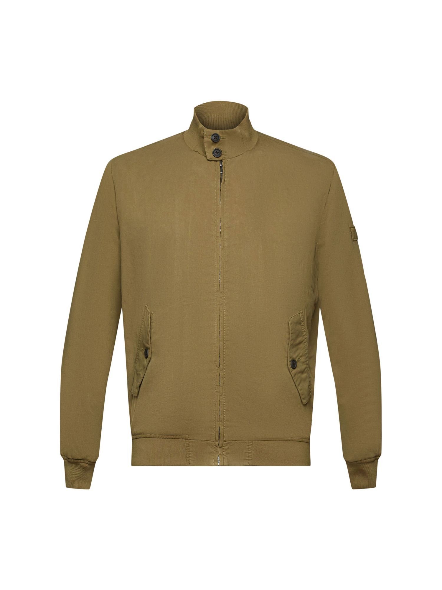 Esprit LIGHT Bomberjacke mit Bomberjacke Stehkragen KHAKI