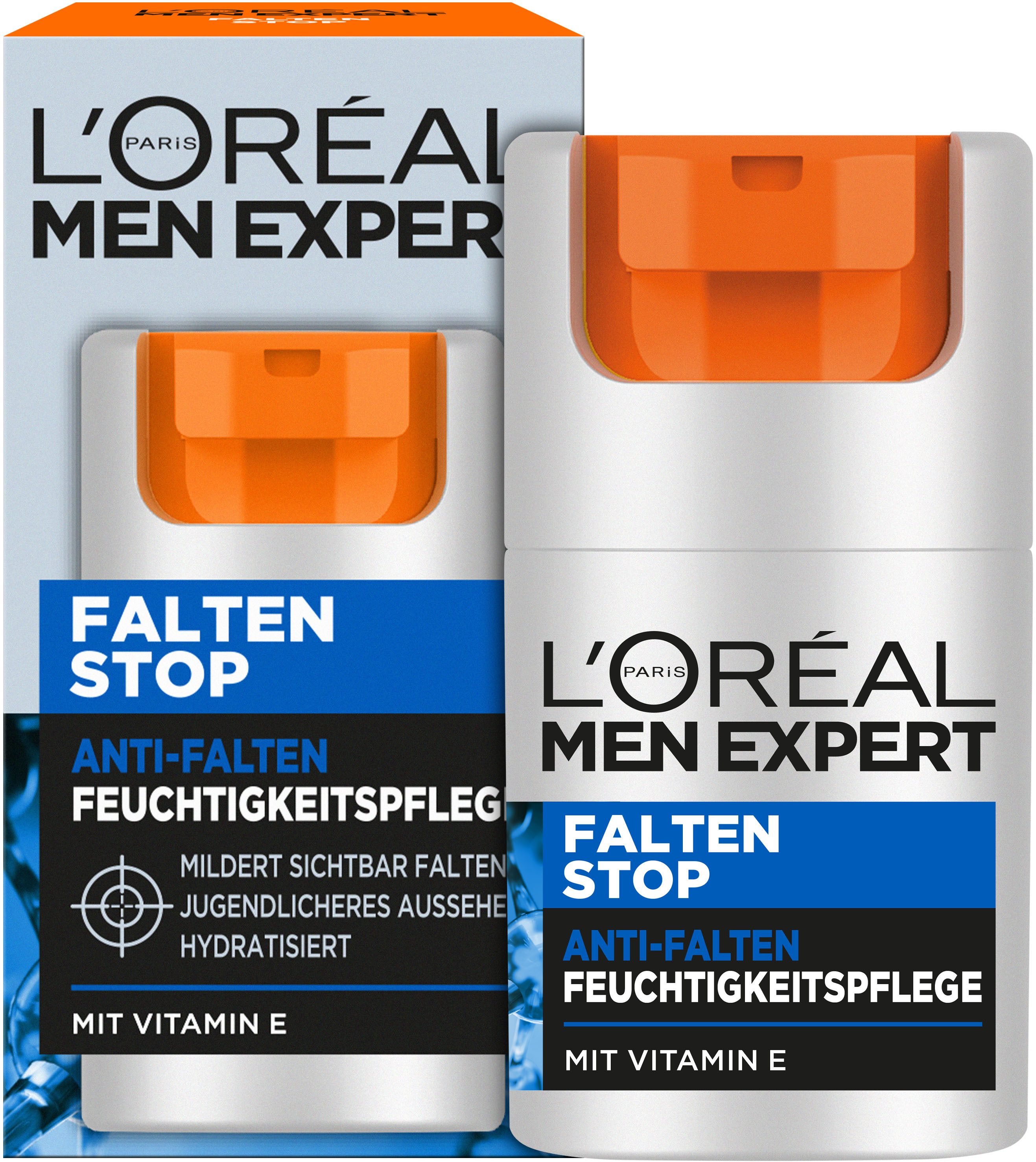 L'ORÉAL PARIS MEN EXPERT Feuchtigkeitscreme ANTI-FALTEN FEUCHTIGKEITSPFLEGE, mit Vitamin E