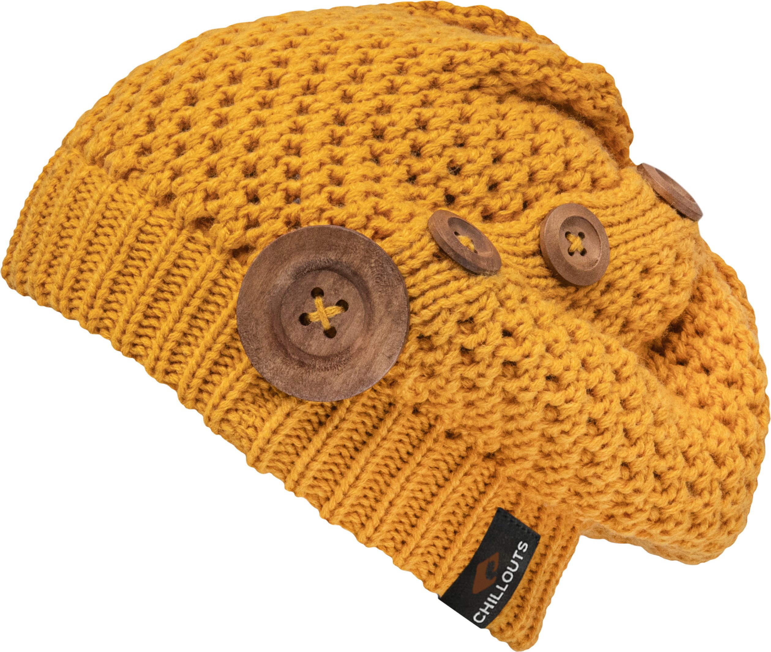 chillouts Beanie Nelly Hat mit modernem Strickmuster und Zierknöpfen günstig online kaufen