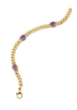 JOBO Goldarmband Armband mit Amethyst, 585 Gold 19 cm