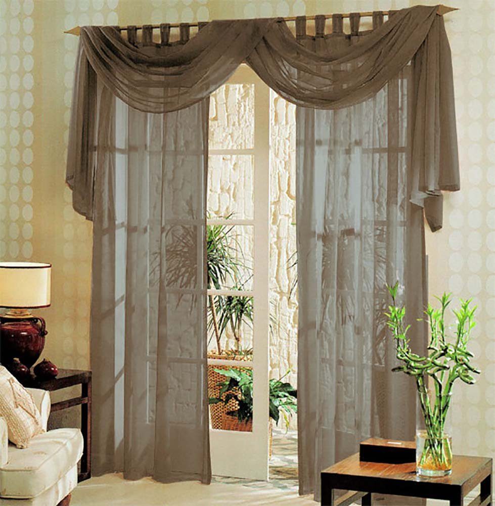 Gardinenbox Gardine (3 St), Schlaufen, transparent, Voile, Voile komplett Gardinen Set 3 teilig