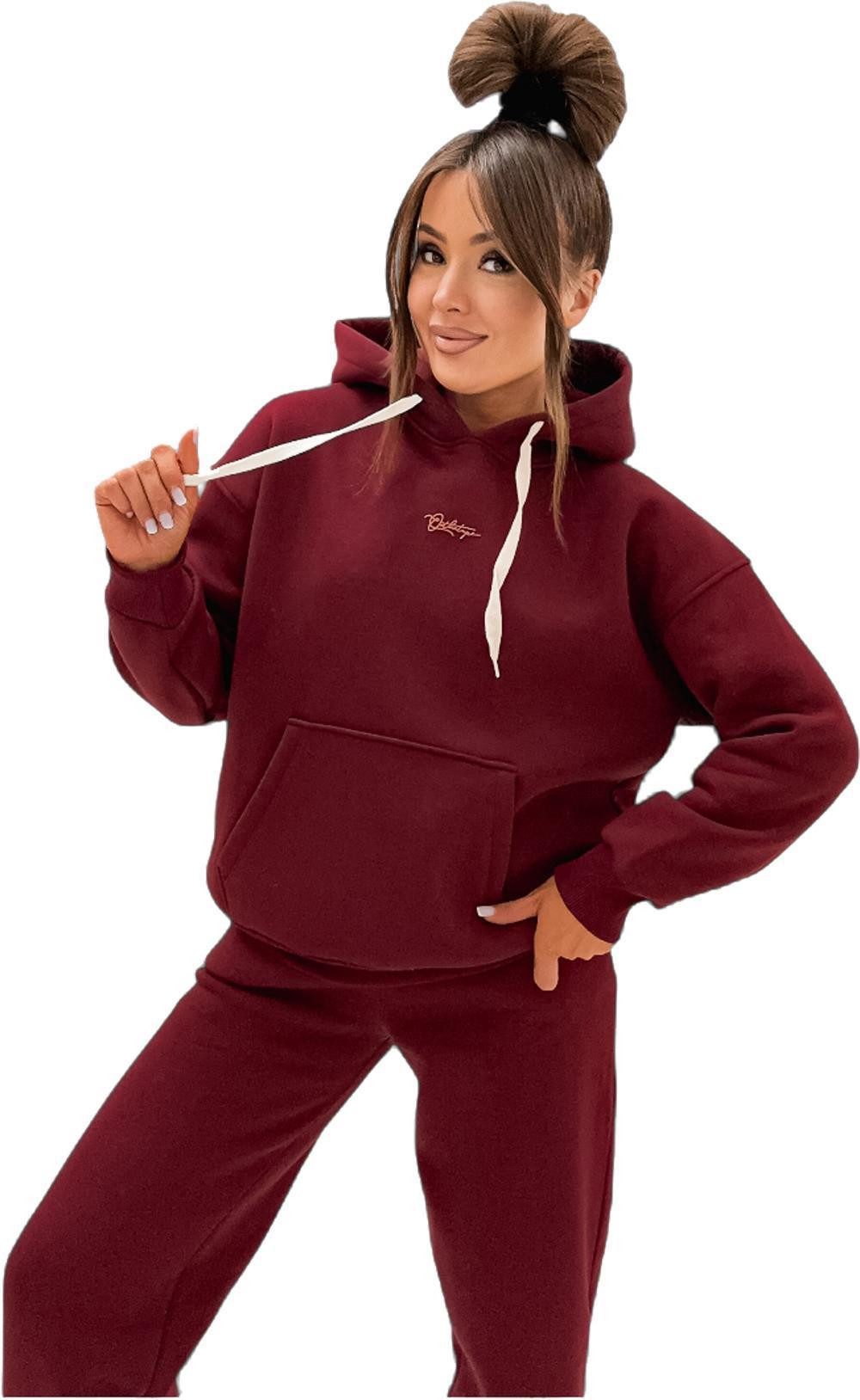 EloModa Jogginganzug Damen Jogginganzug Hoodie & Hose, Fleece, Warm & Beque günstig online kaufen