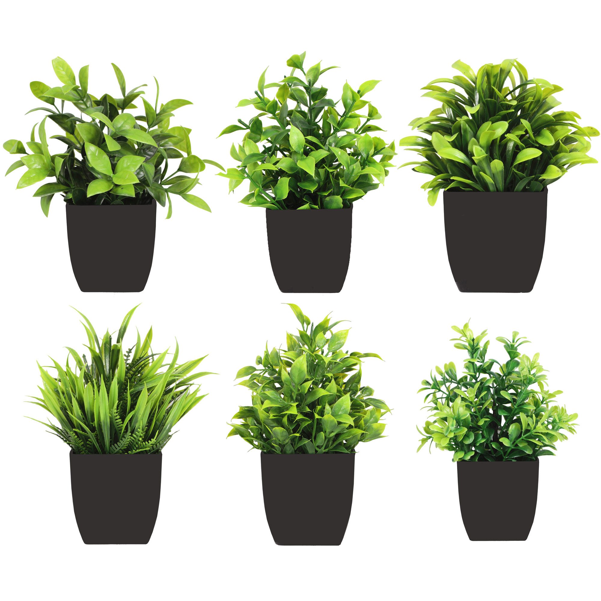 Künstliche Zimmerpflanze 6-teiliges Set künstlicher Blumentöpfe, Mini- Kuns günstig online kaufen