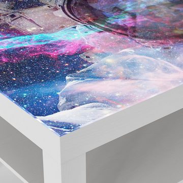 DEQORI Couchtisch 'NASA Astronaut in Nebula', Glas Beistelltisch Glastisch modern