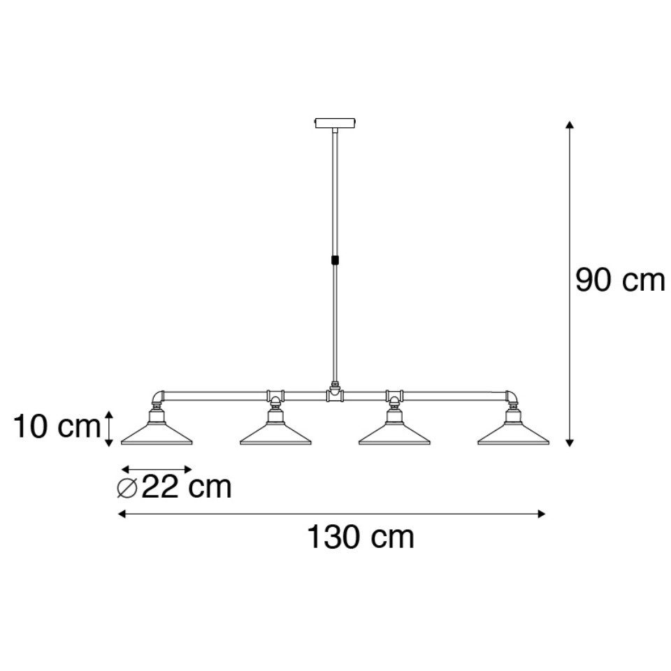 Qazqa Pendelleuchte Laser hl, ohne Leuchtmittel, Warmweiß