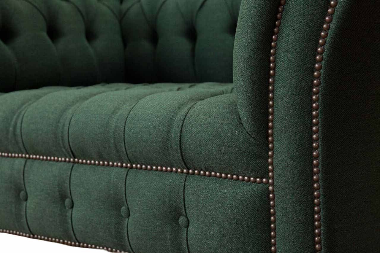 JVmoebel Chesterfield-Sessel, Sessel Chesterfield Design Textil Couch Wohnzimmer Klassisch