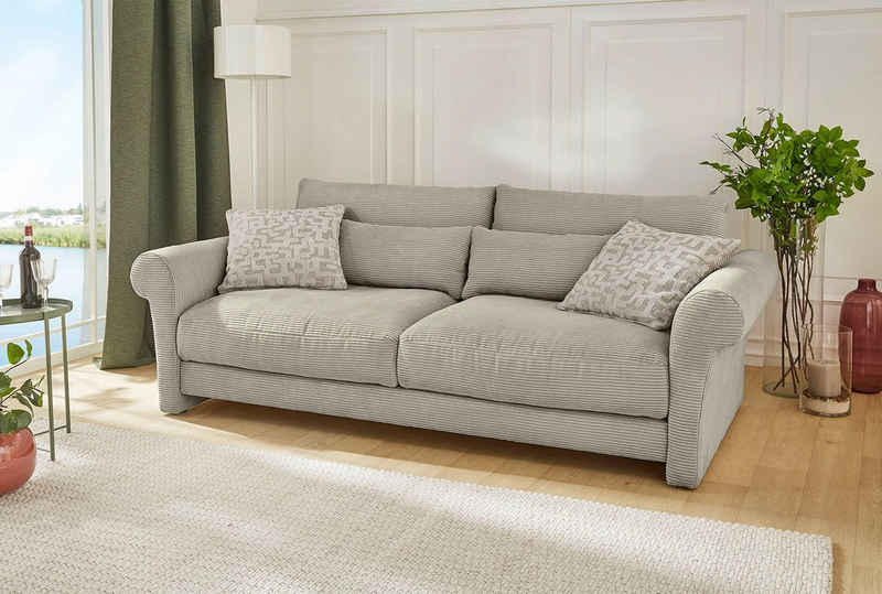 Jockenhöfer Gruppe Big-Sofa Maxima, Federkern,Schaumflocken,hervorragendes Sitzgefühl,Bezug in Cord