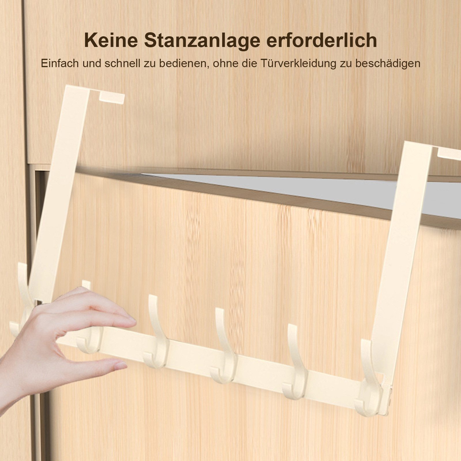 REDOM Türhaken Türhakenleiste Türgarderobe mit 6 Doppelhaken, Jacken, Mänte günstig online kaufen