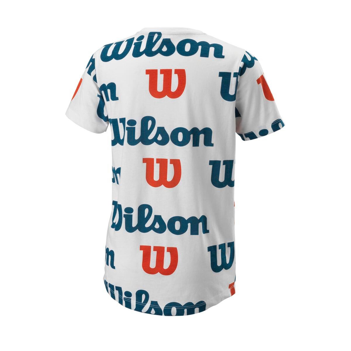 Wilson T-Shirt Tennis All Over Logo Tech (Baumwollmix) weiss Jungen