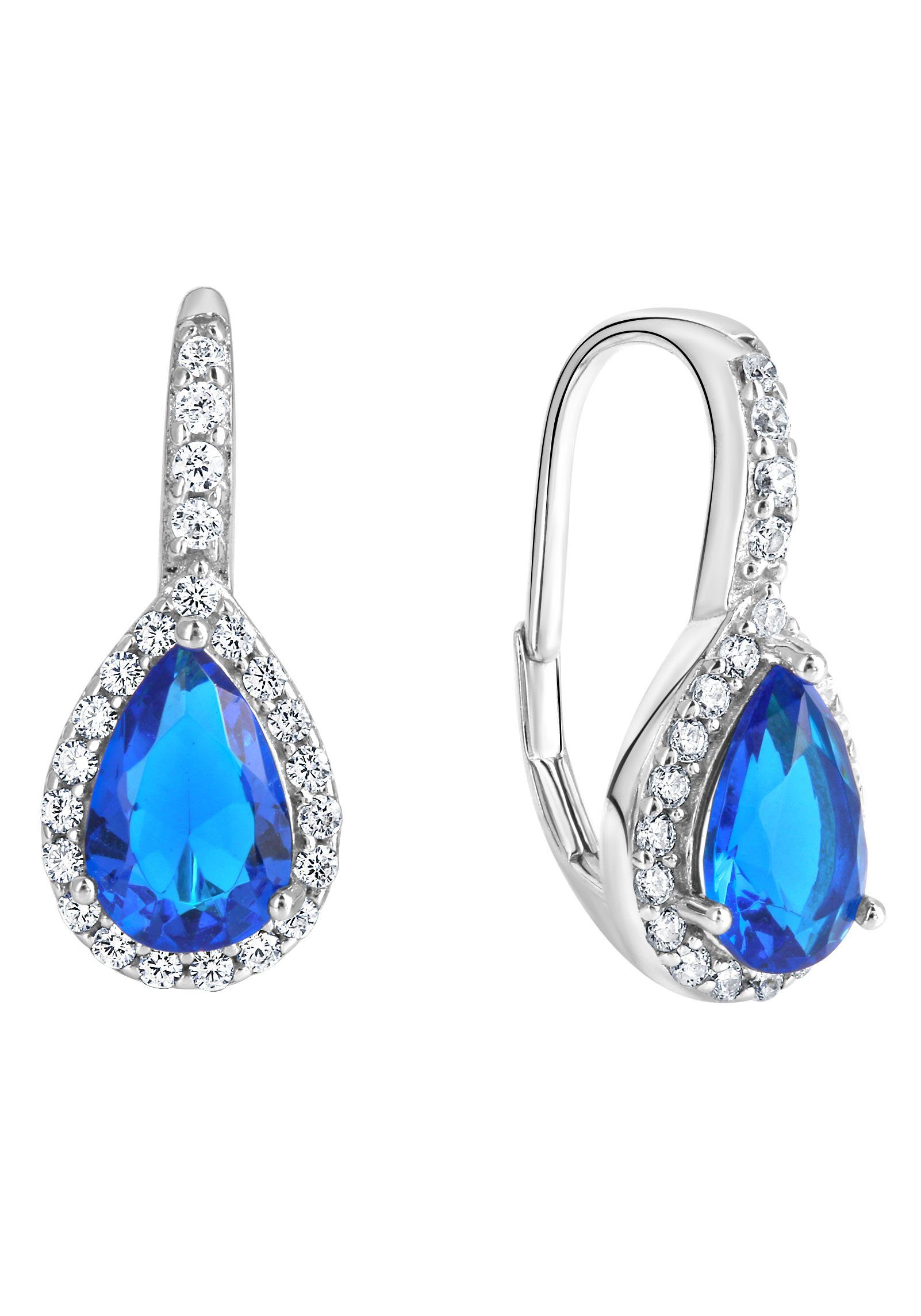 Firetti Paar Серьги Schmuck Geschenk Silber 925 Ohrschmuck Patentbrisur Tropfen Glitzer, mit Kristallstein, Zirkonia (synth)