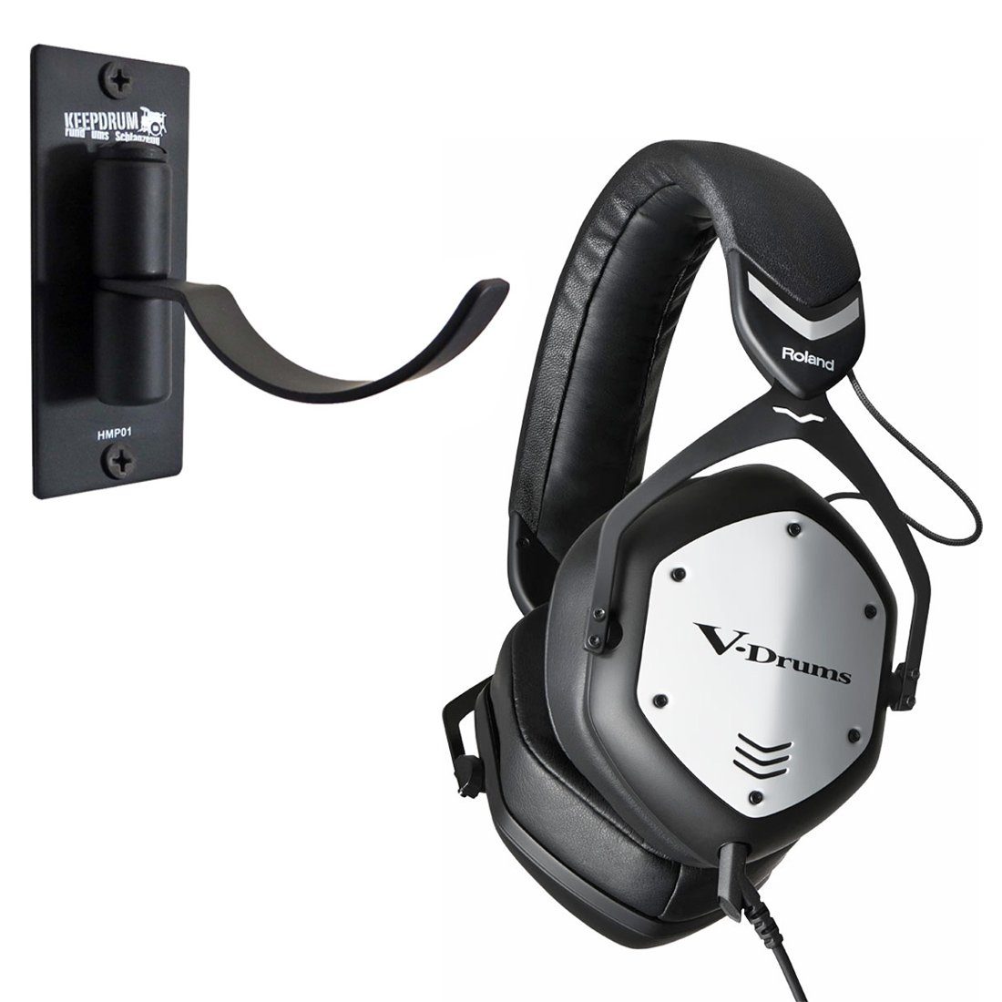 Roland Audio Roland VMH-D1 Kopfhörer für E-Drums mit Wandhalter Kopfhörer