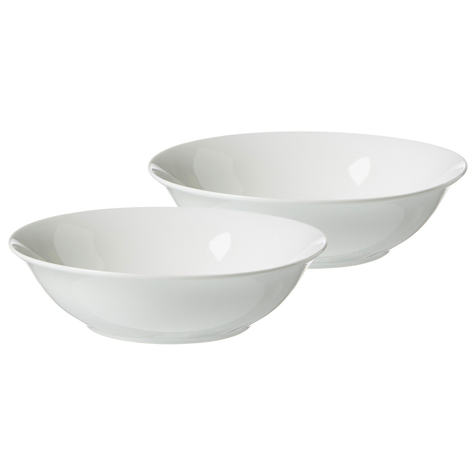 Ritzenhoff & Breker Schale Bianco Servierschalen ø 23 cm 2er Set, Porzellan, (2x Schale, 2-tlg)