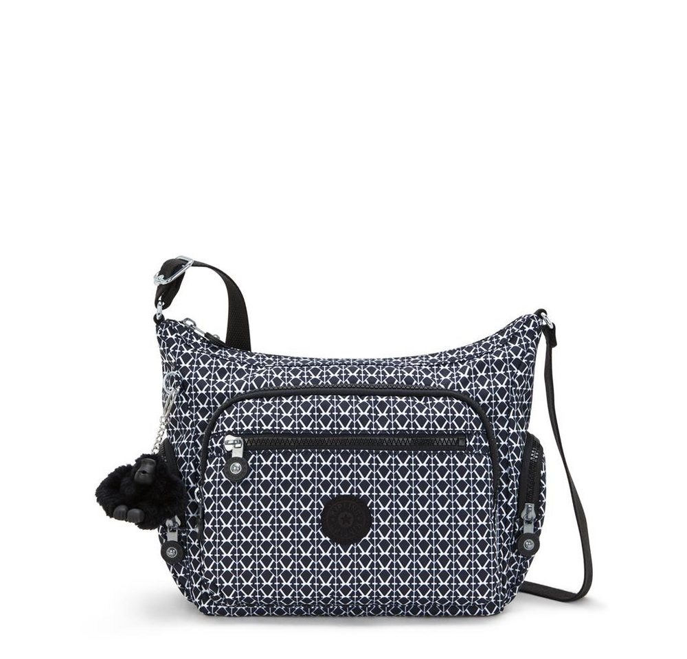 KIPLING Umhängetasche GABBIE S, Kleine Schultertasche, Signature Print (blau), mit vielen Fächern