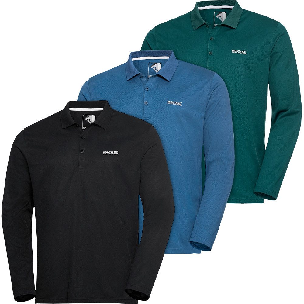 Regatta Professional Langarm-Poloshirt (Set, 3er-Pack) Hervorragender Feuch günstig online kaufen