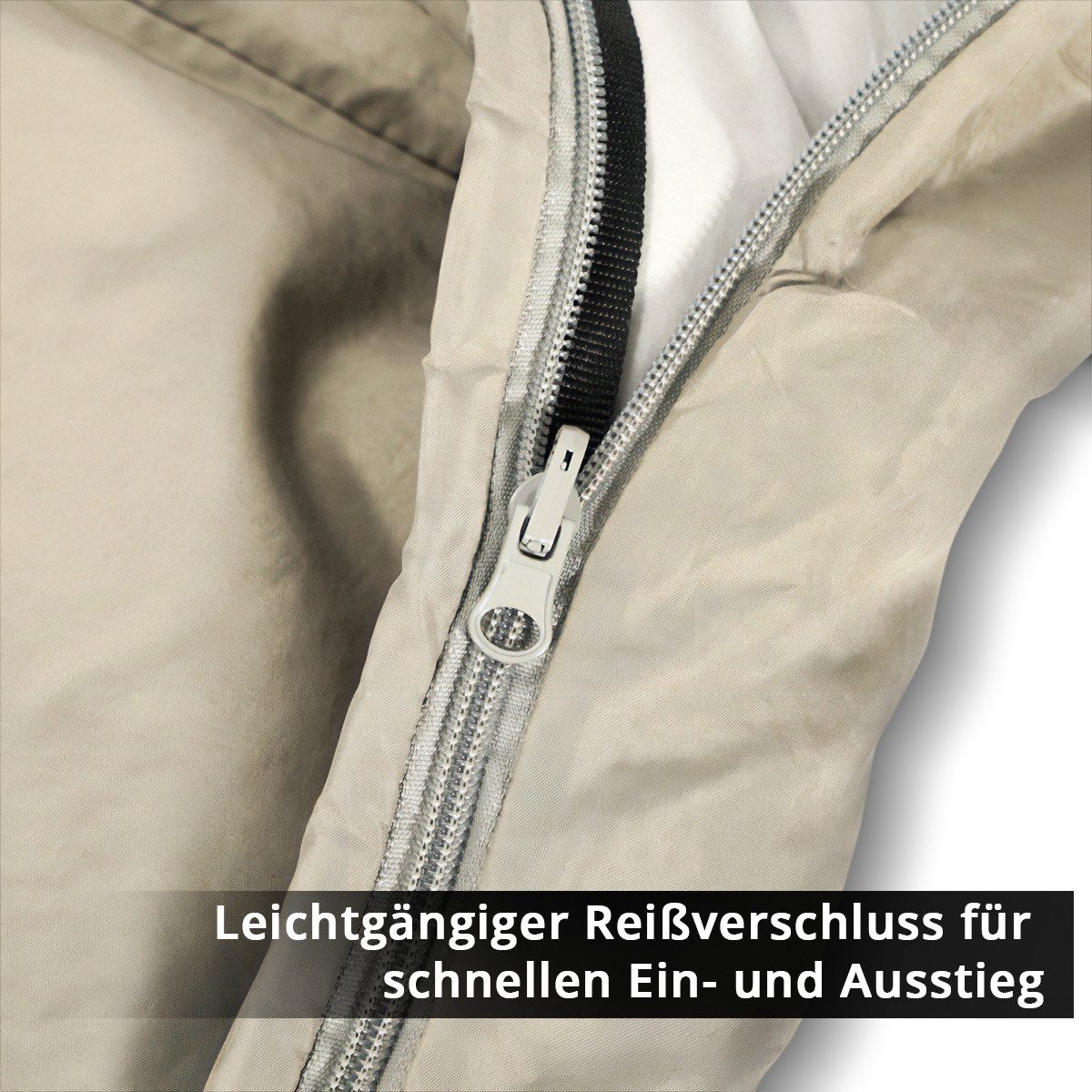 STAHLWERK Campingliege Schlafsack SB-600 ST 2er Set - Outdoorschlafsack bis 5°C (Packung, 2-St., Einzelartikel) Schweißer-Gripzangen inklusive Transportkoffer