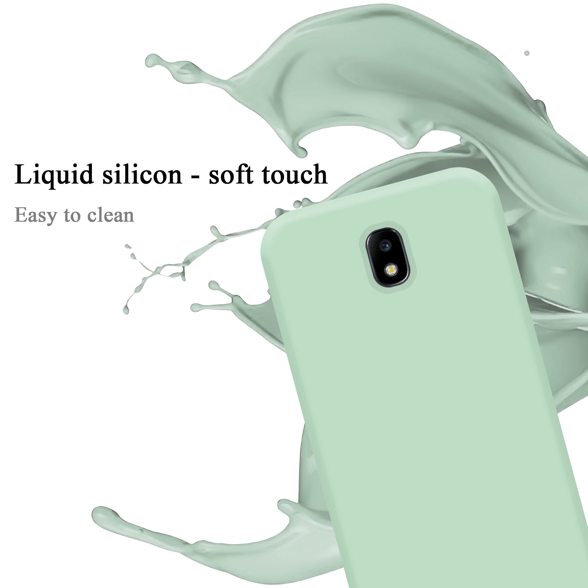 Cadorabo Handyhülle für Samsung Galaxy J7 2017 Hülle Samsung Galaxy J7 2017, Flexible Hülle TPU Silikon Schutzhülle Back Cover Case