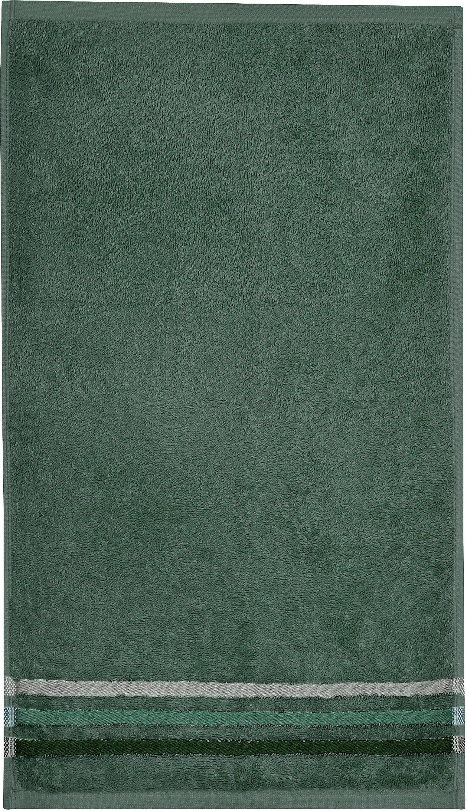 (5-St), Set, OEKO-TEX®-zertifiziert by im Color Skyline Gästehandtücher Schiesser GREEN 5er IN MADE Frottier Dunkelgrün