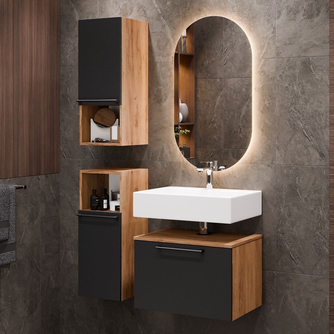 Planetmöbel Badmöbel-Set Astra, (Badezimmer Möbel im günstig online kaufen