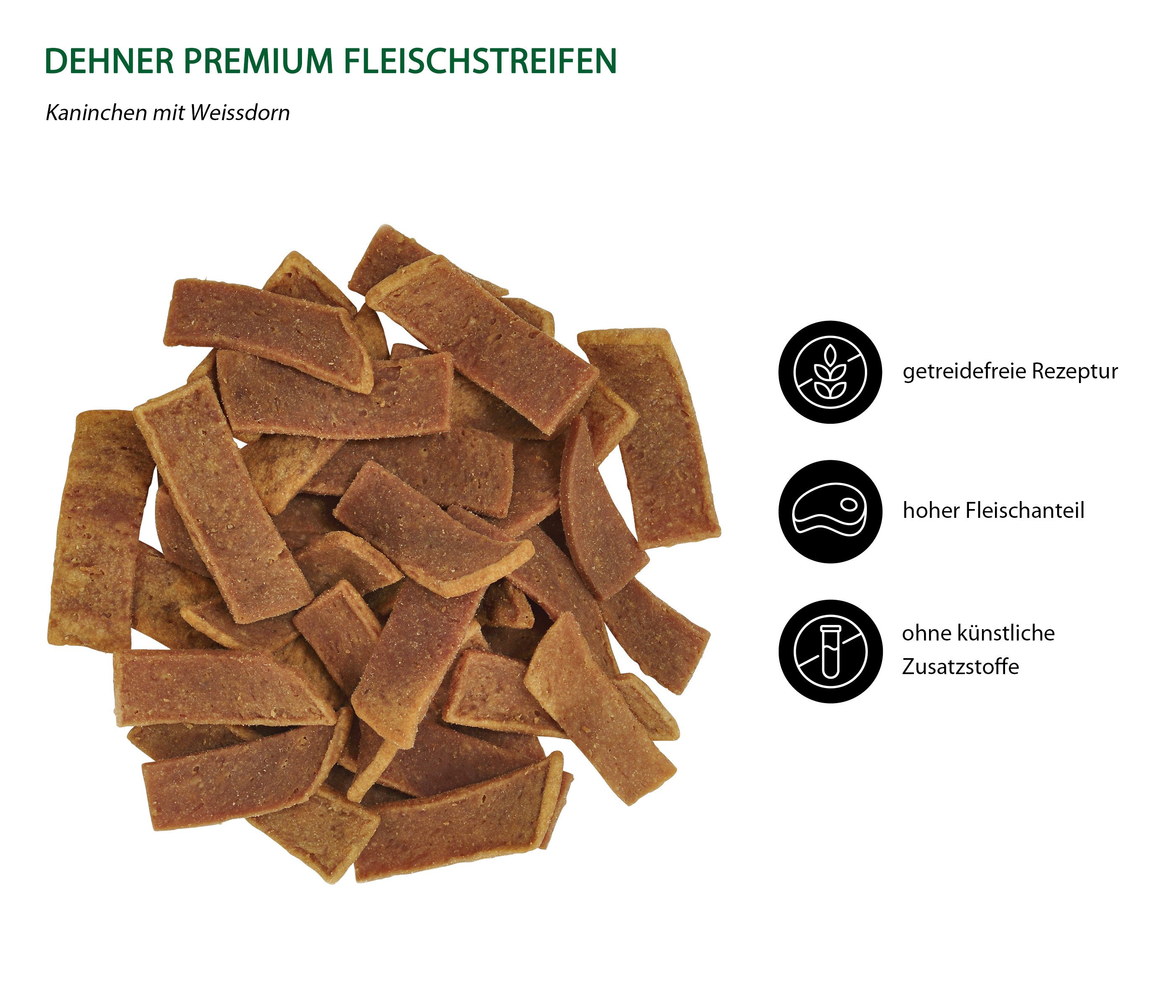 Dehner Dehner Premium Katzensnack Kaninchenfleisch mit Weißdorn, 45 g Kaninchen, Snack für: Katze