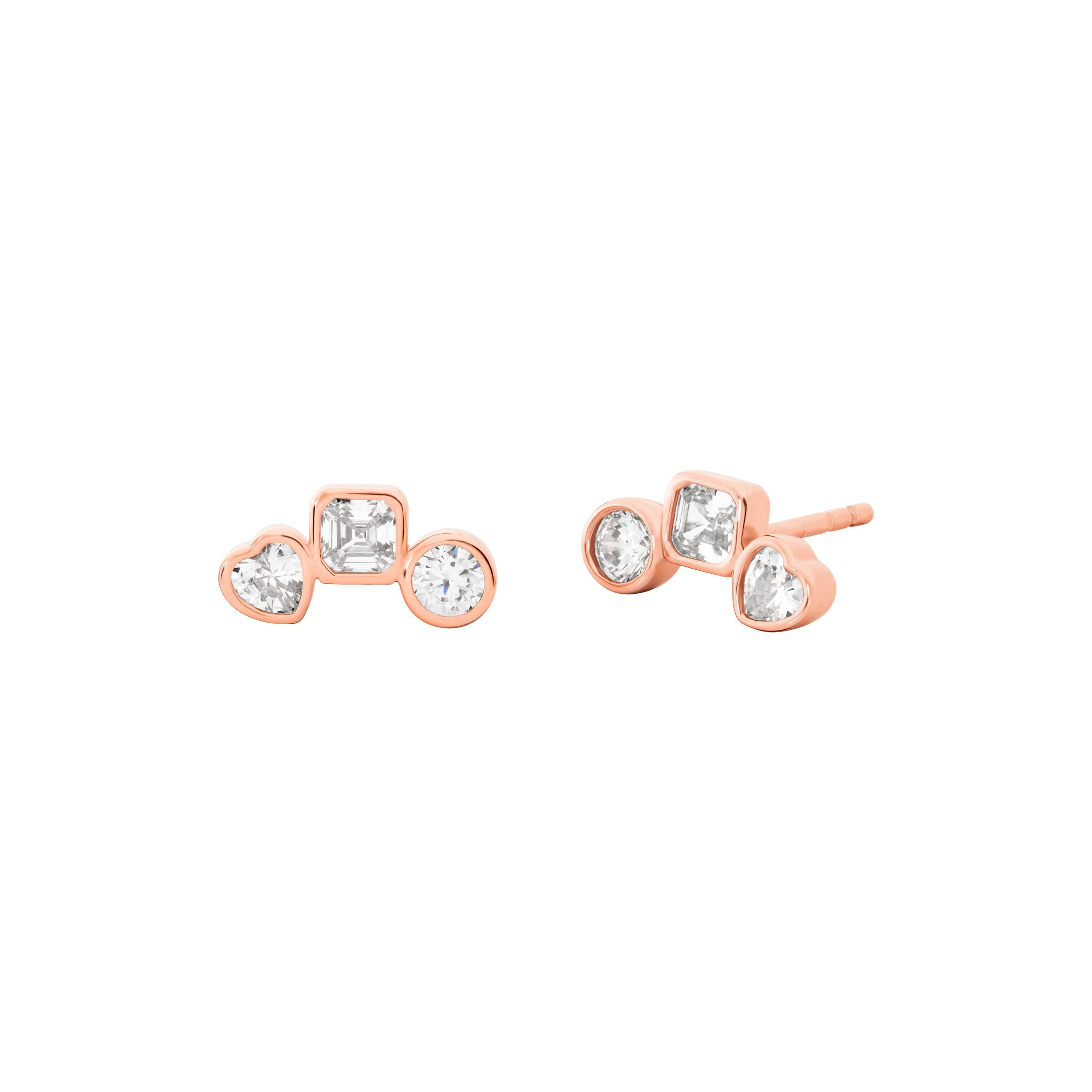 MICHAEL KORS Ohrring und Ketten Set Mulitpack Schmuck Silber 925 PREMIUM (Set, 3-tlg), mit Zirkonia (synth)