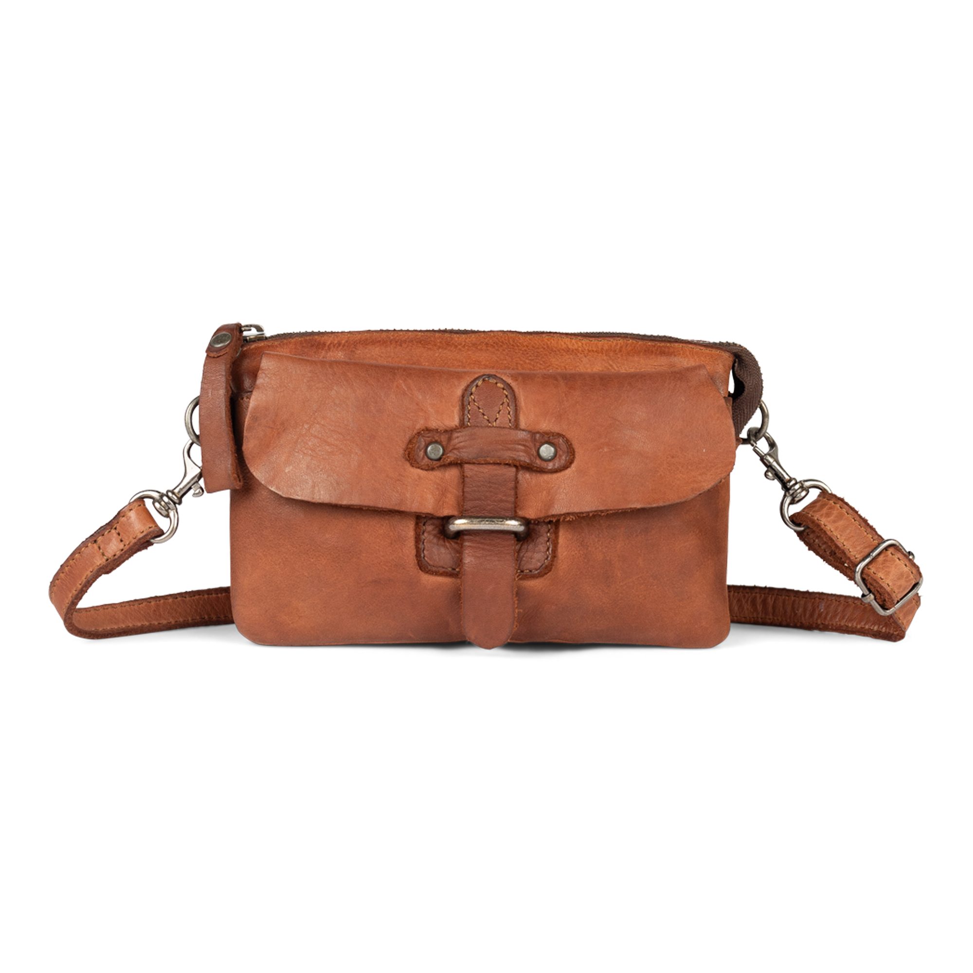 Cas8 Umhängetasche DANY – Praktische Lederhandtasche mit mehreren Fächern