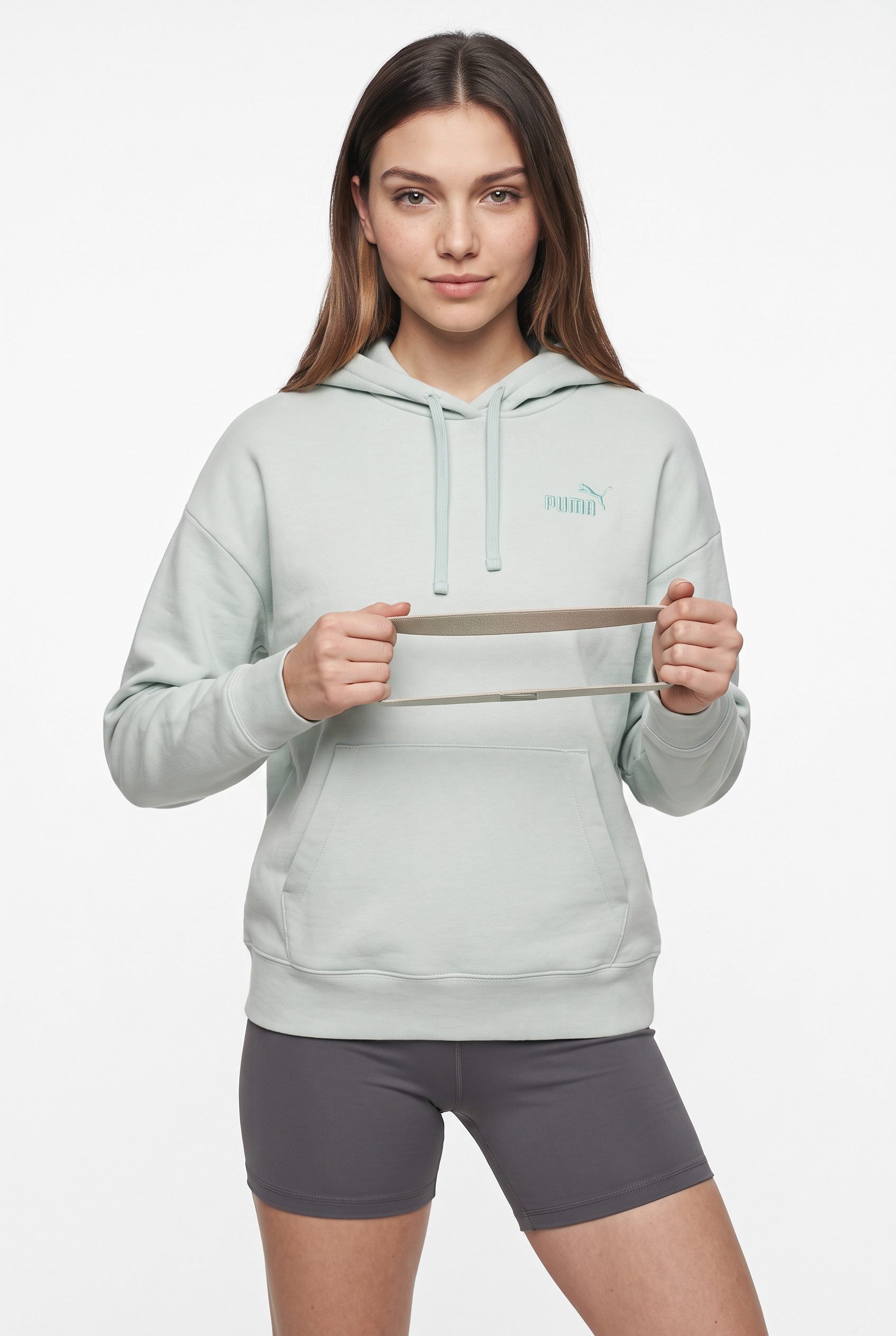 PUMA Kapuzensweatshirt ESS SMALL NO 1 LOGO COMFORT HOODIE FL S mit Kapuze, Comfort Fit, normale Länge