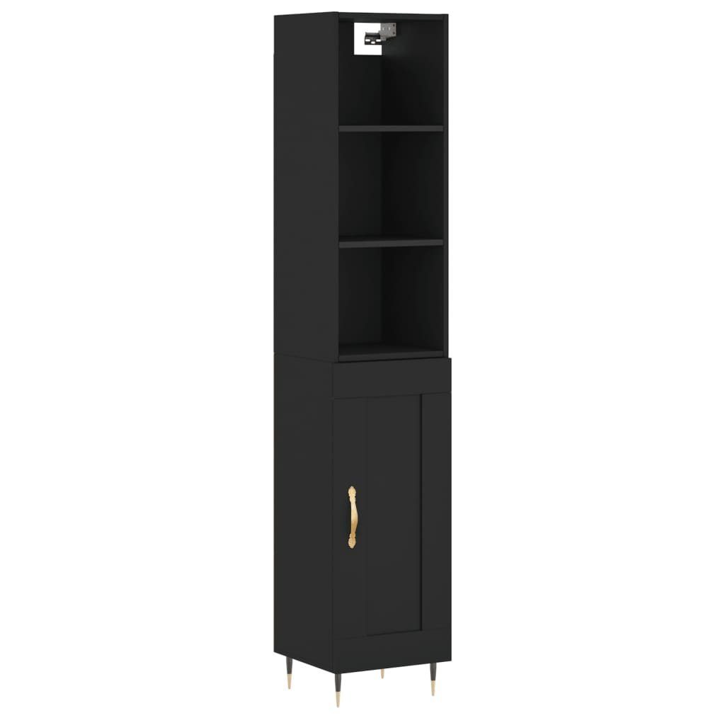 34,5x34x180 Schwarz cm Highboard Regal Schrank Holzwerkstoff vidaXL Kleiderschrank